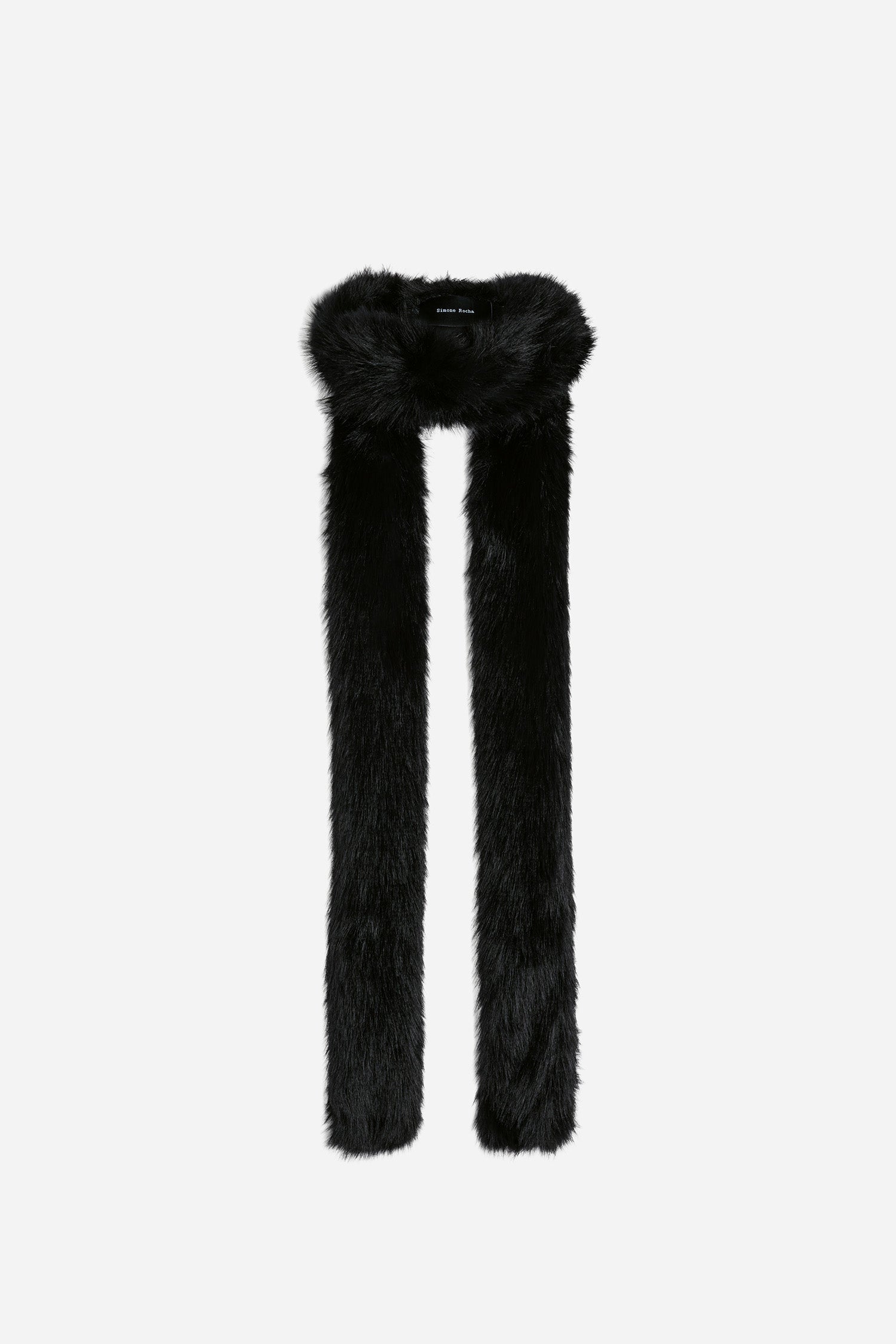 Skinny Faux Fur Scarf Black