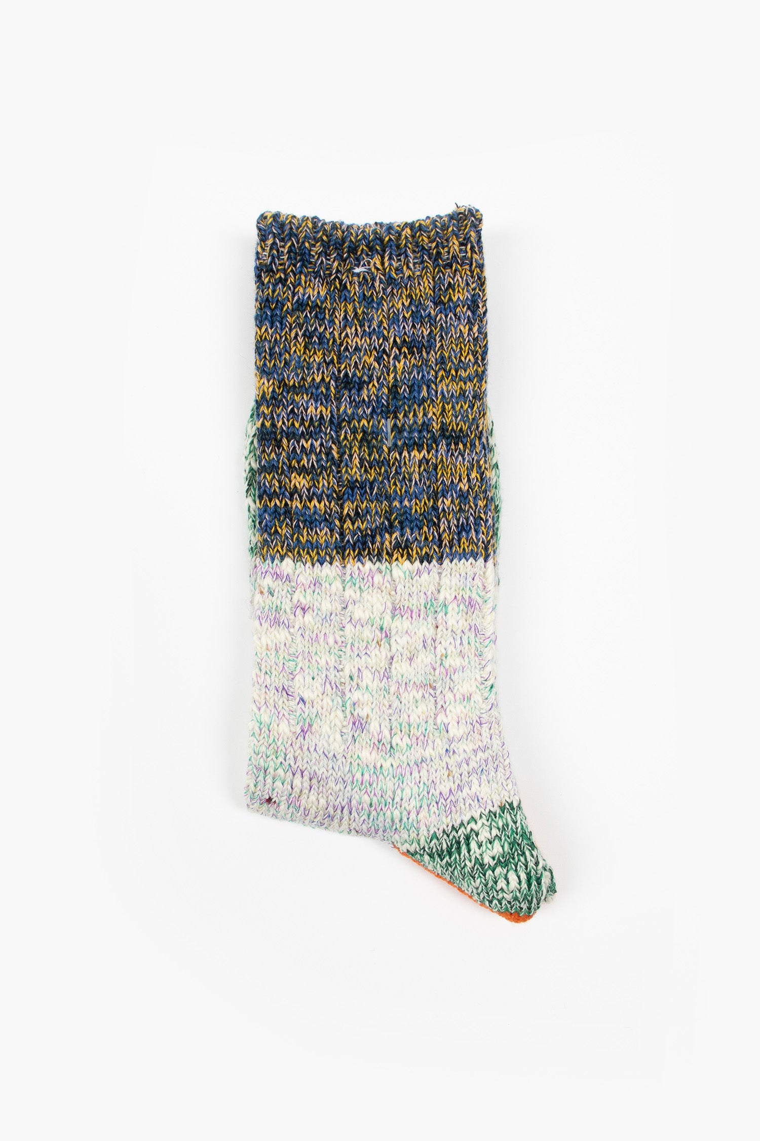 EK-1170XS 60 Yarns Two Tone Heel Socks Green