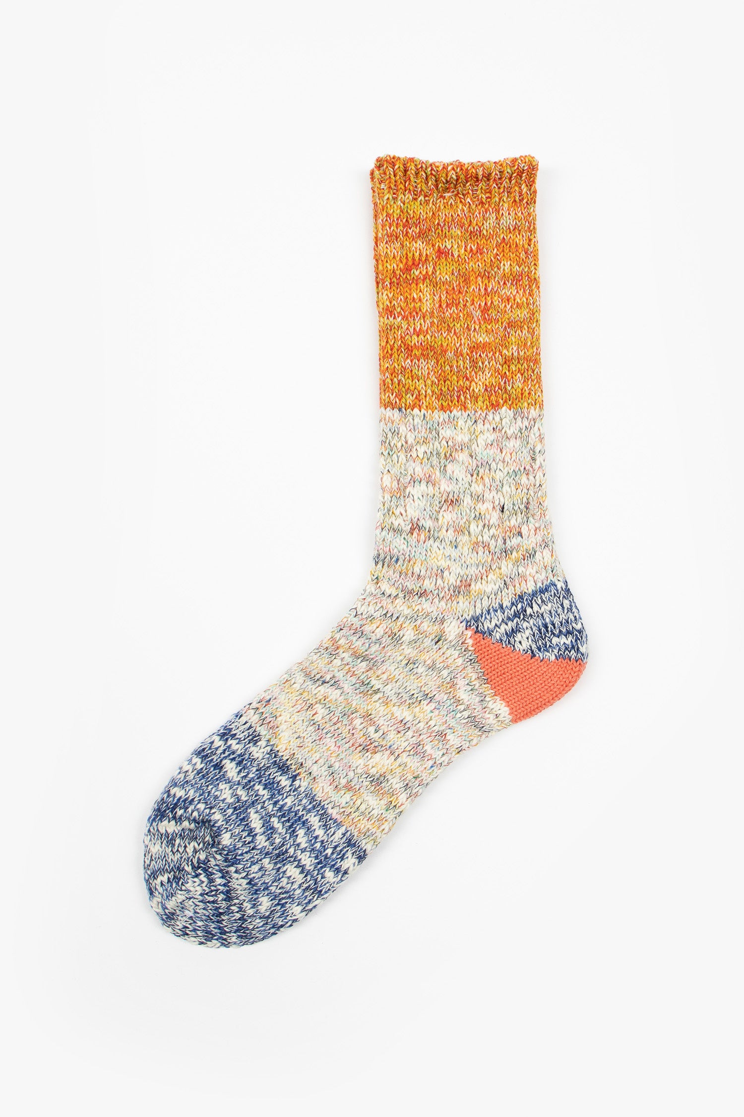 EK-1170XS 60 Yarns Two Tone Heel Socks Blue