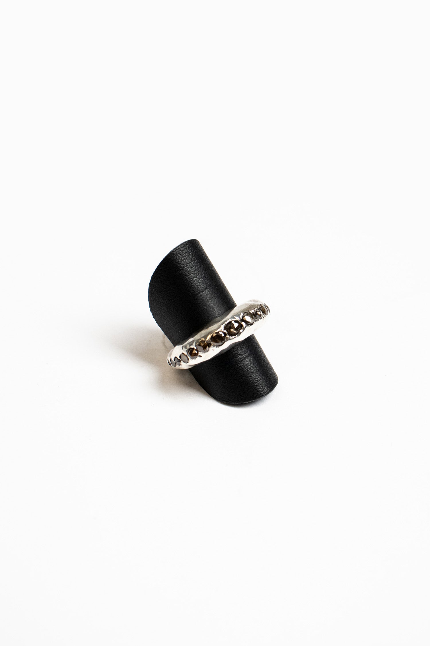 Brenny Silver Ring Brown Diamond