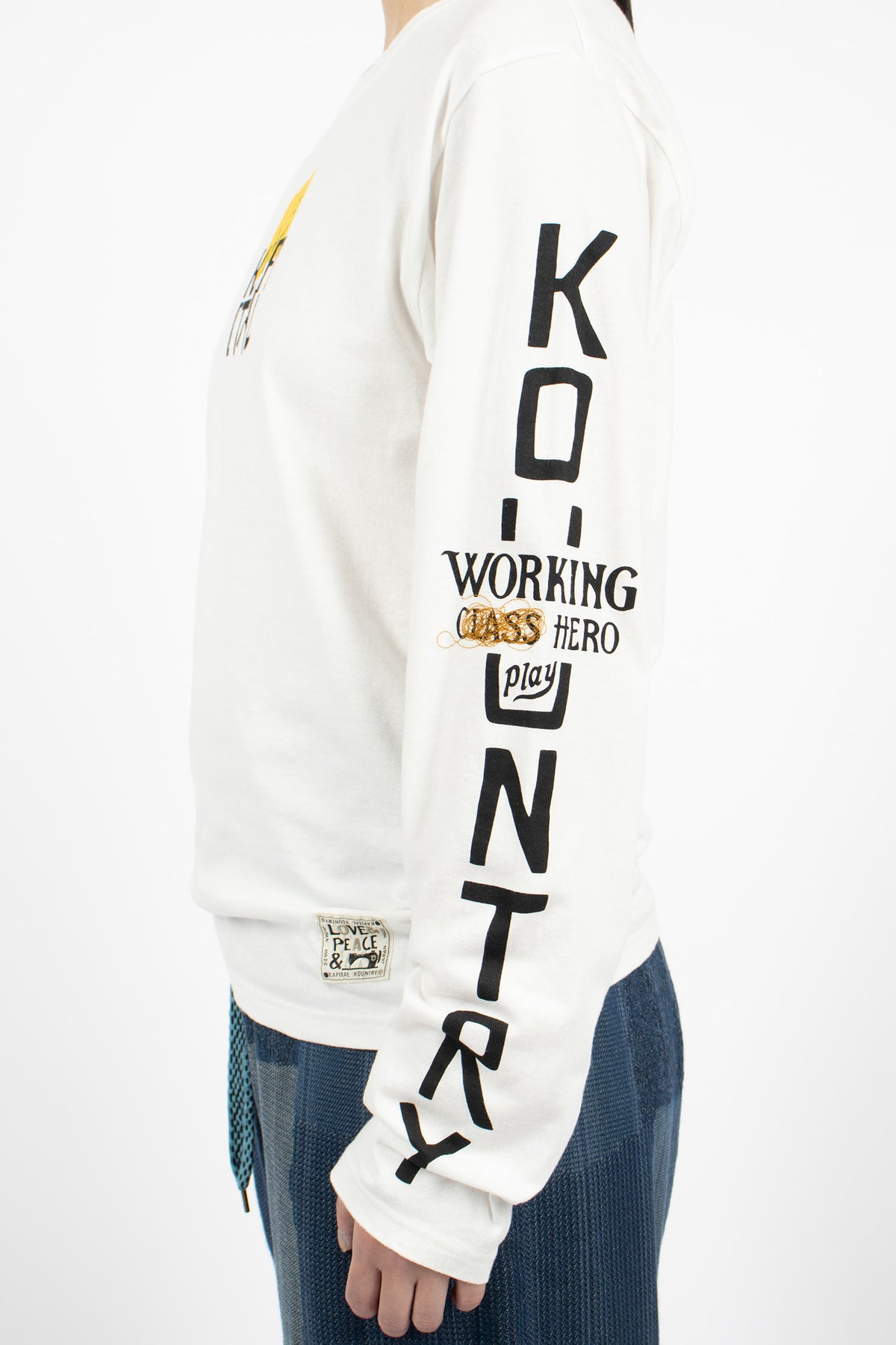 Jersey Peckish Kap L/S T-Shirt White/Yellow