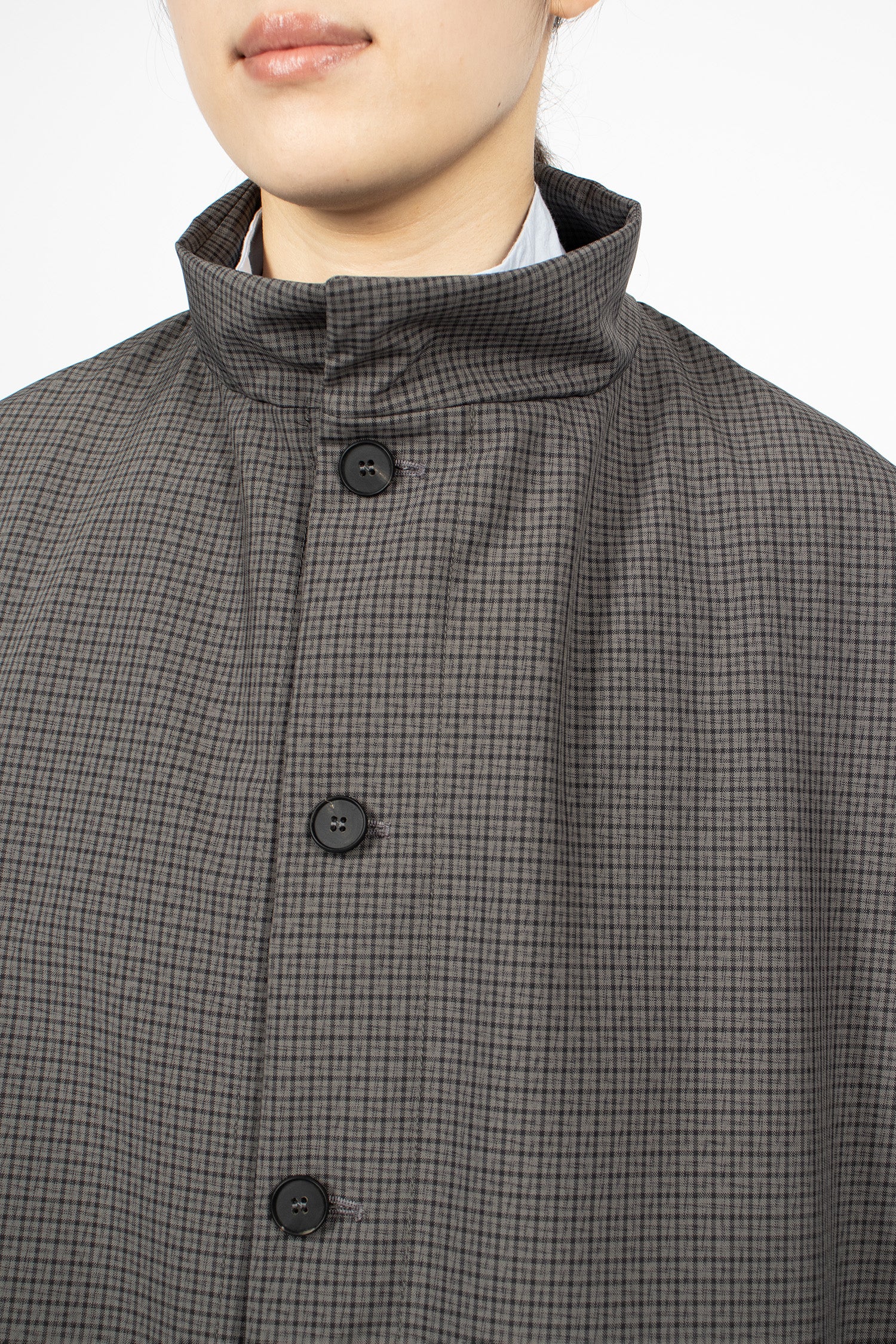Alex Coat Kaki Check