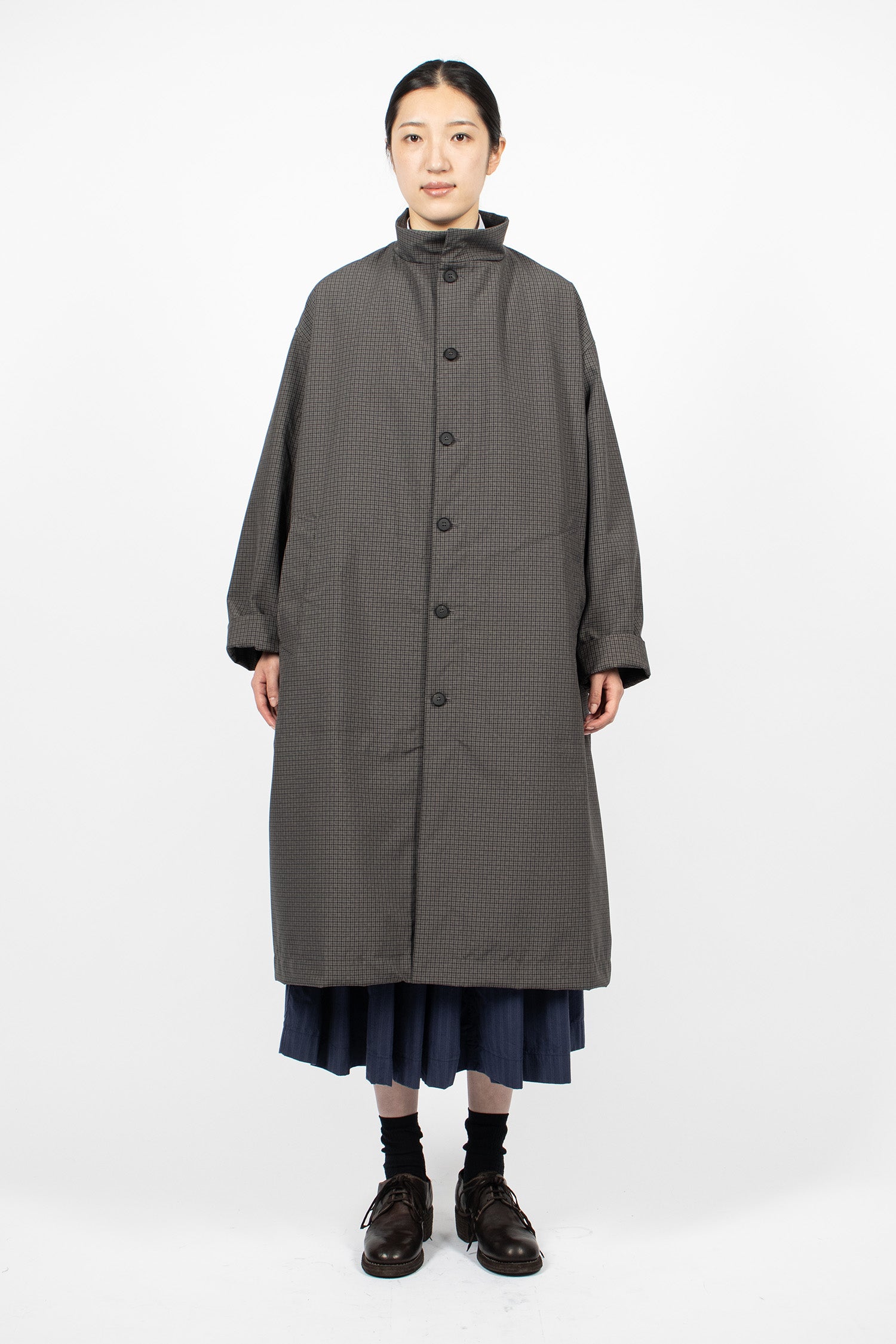 Alex Coat Kaki Check