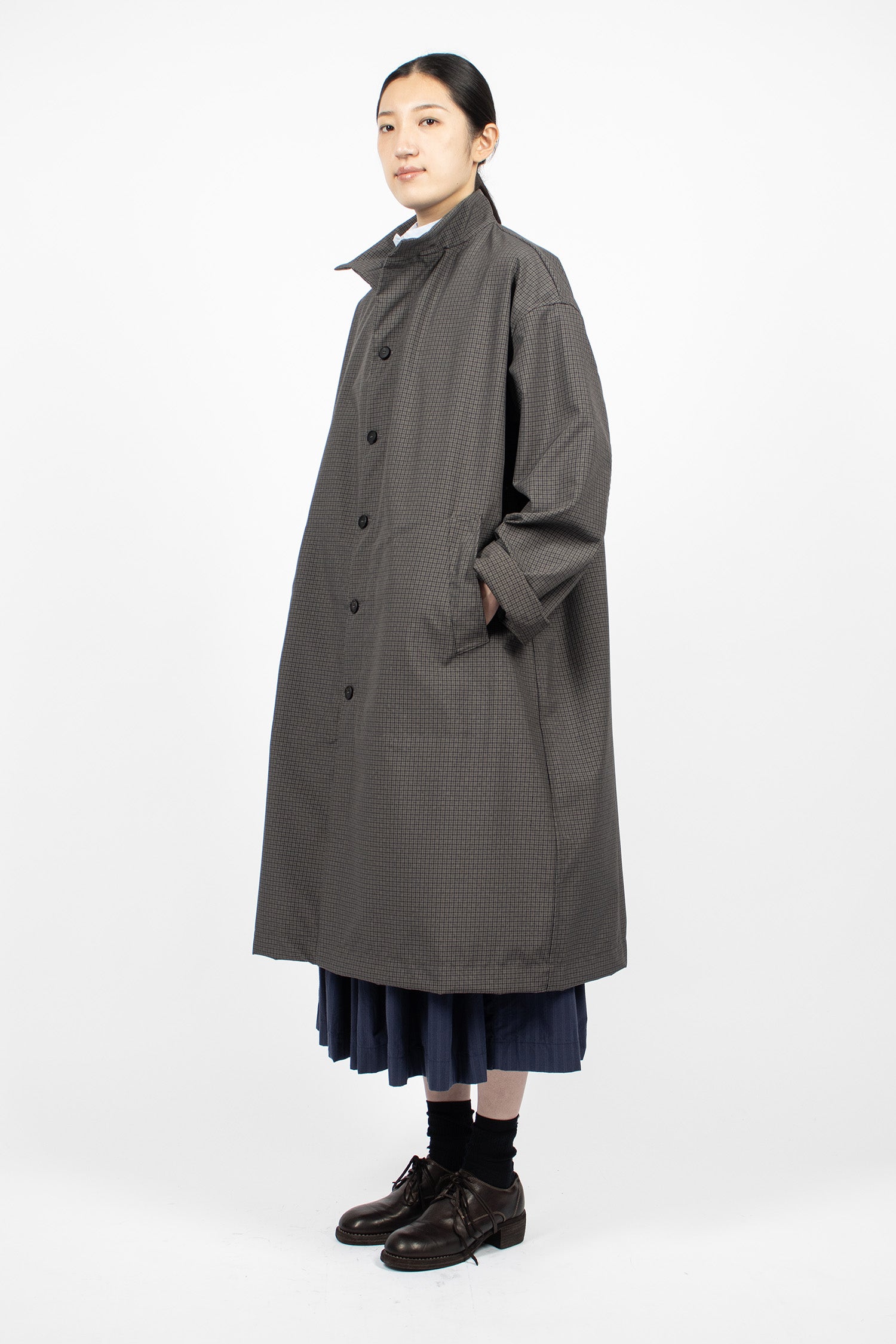 Alex Coat Kaki Check