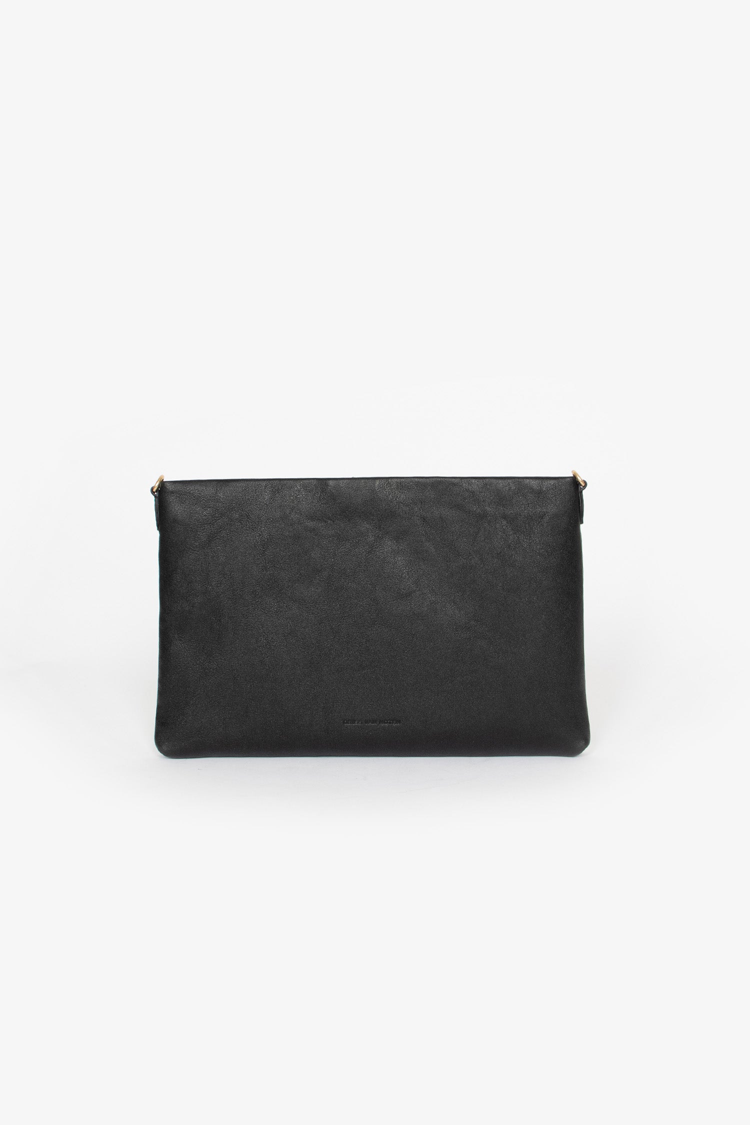 Lamb Leather Crossbody Pouch Black