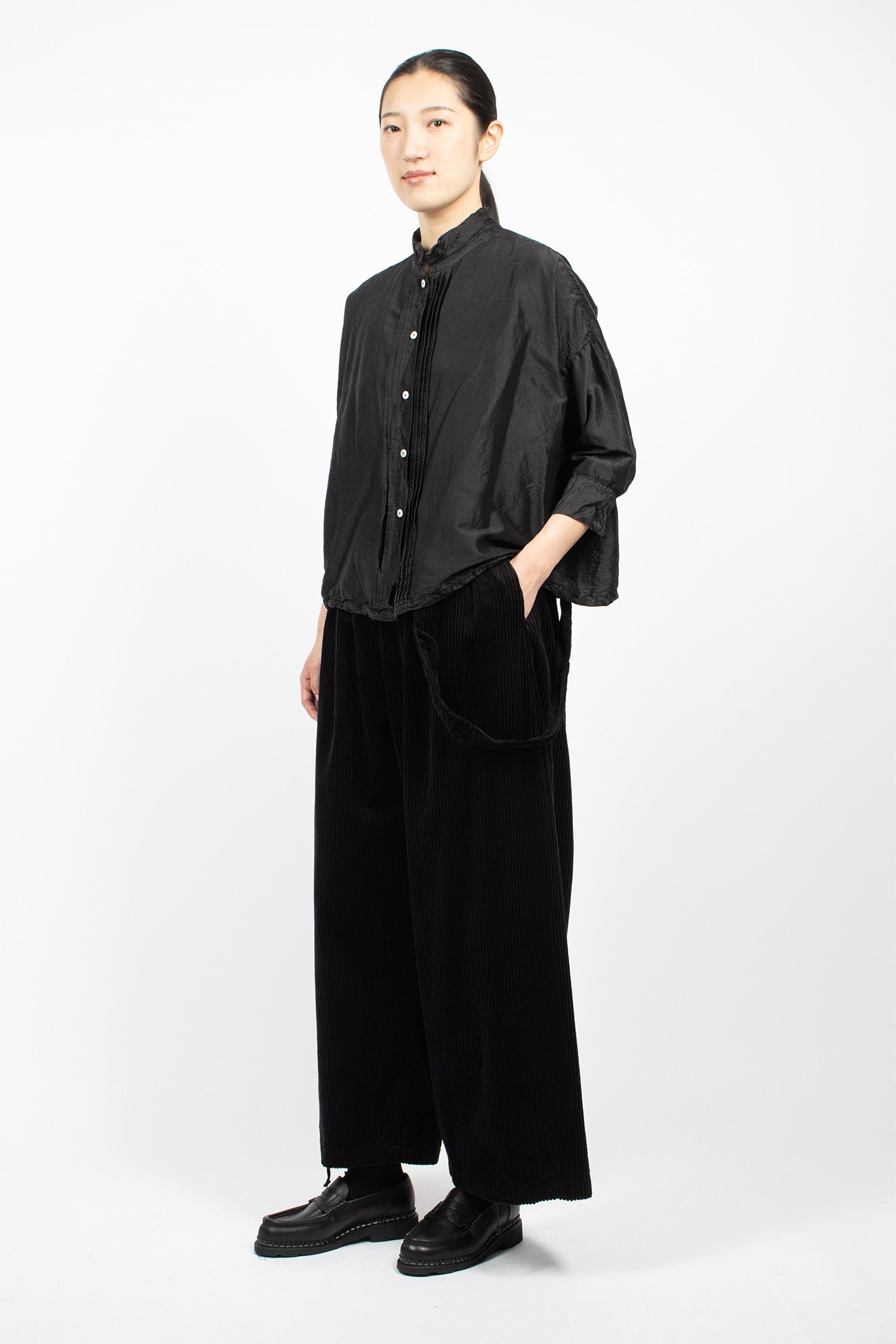 Balloon Pants Black Corduroy