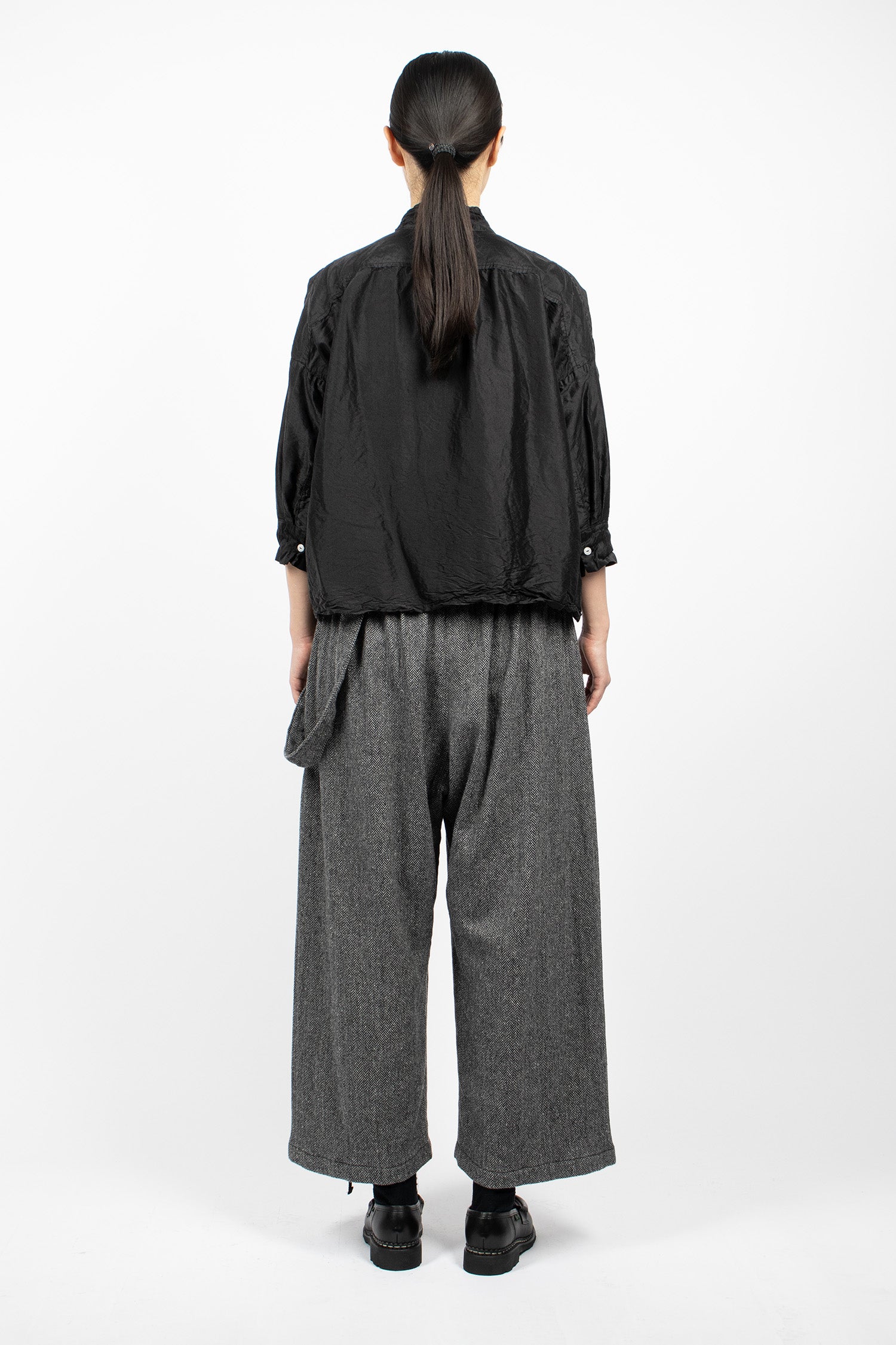 Balloon Pants Grey Herringbone