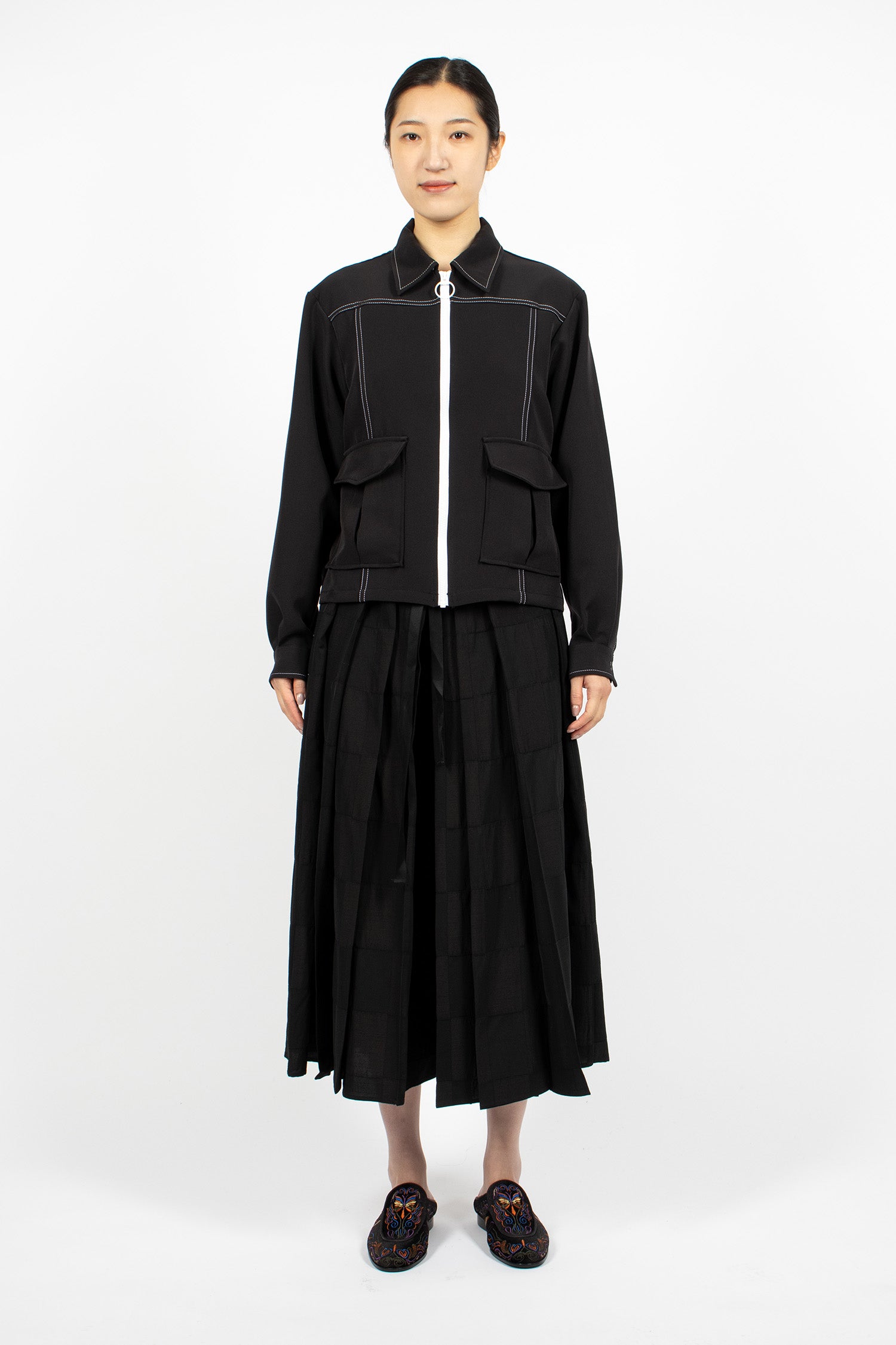 Hakama Pant Block Jacquard Black