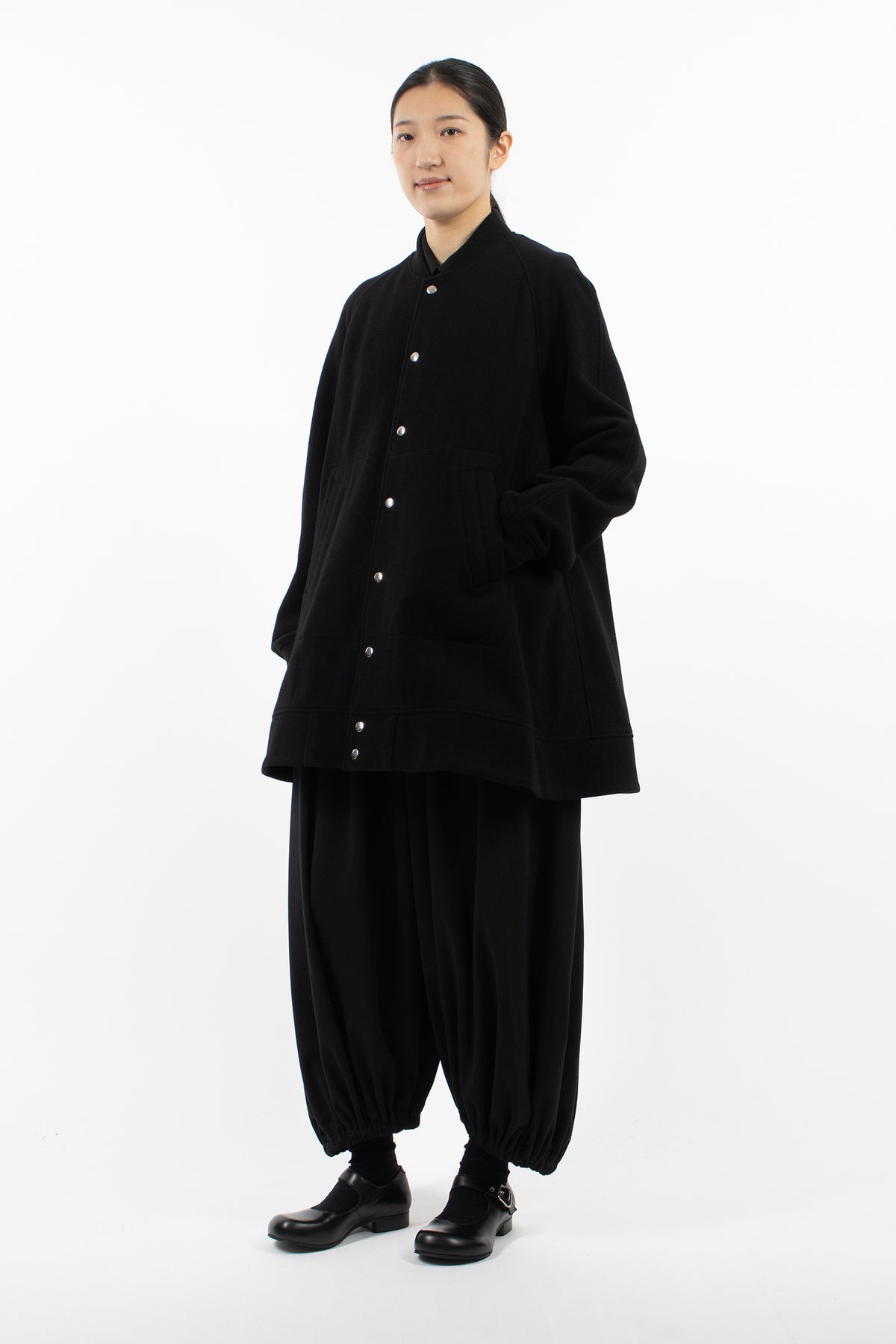 Elongated Bomber Jacket Black
