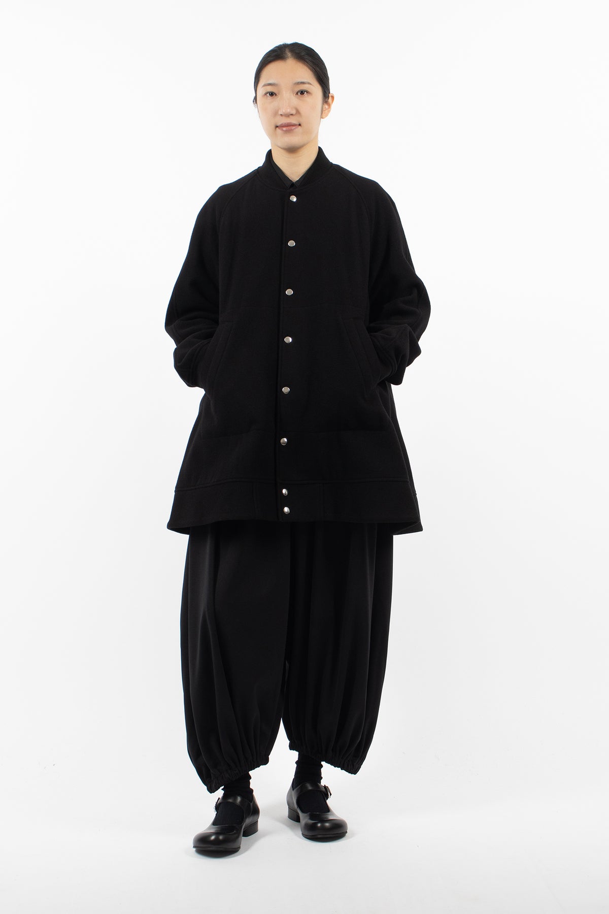 Elongated Bomber Jacket Black