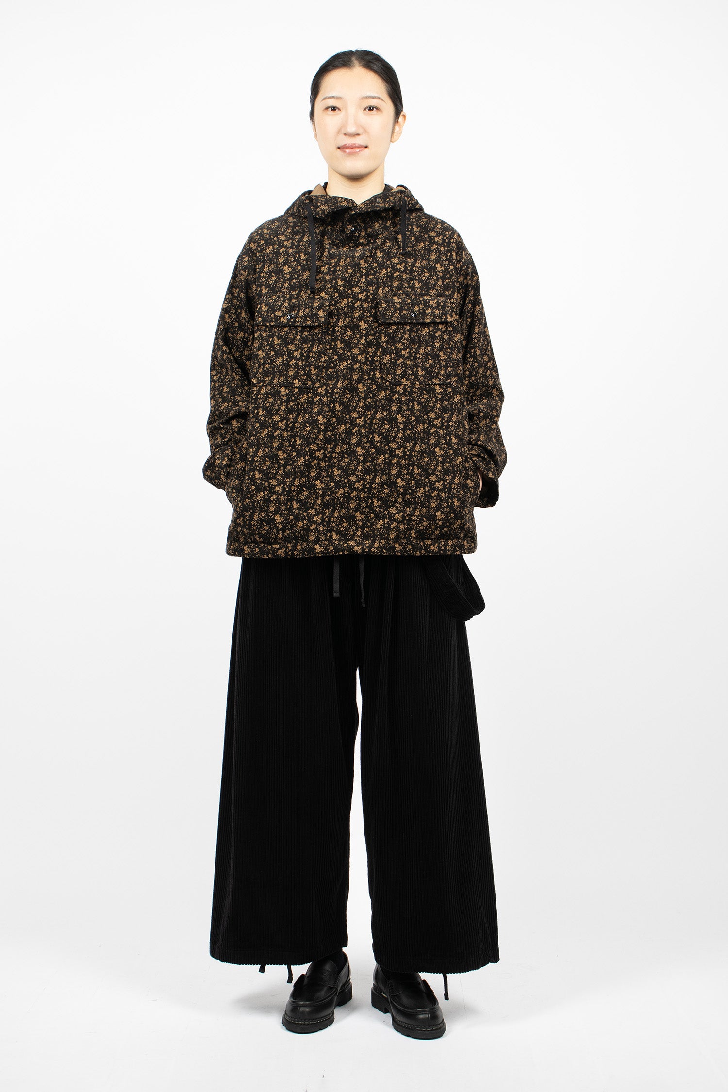 Hooded Cagoule Shirt Black/Small Floral