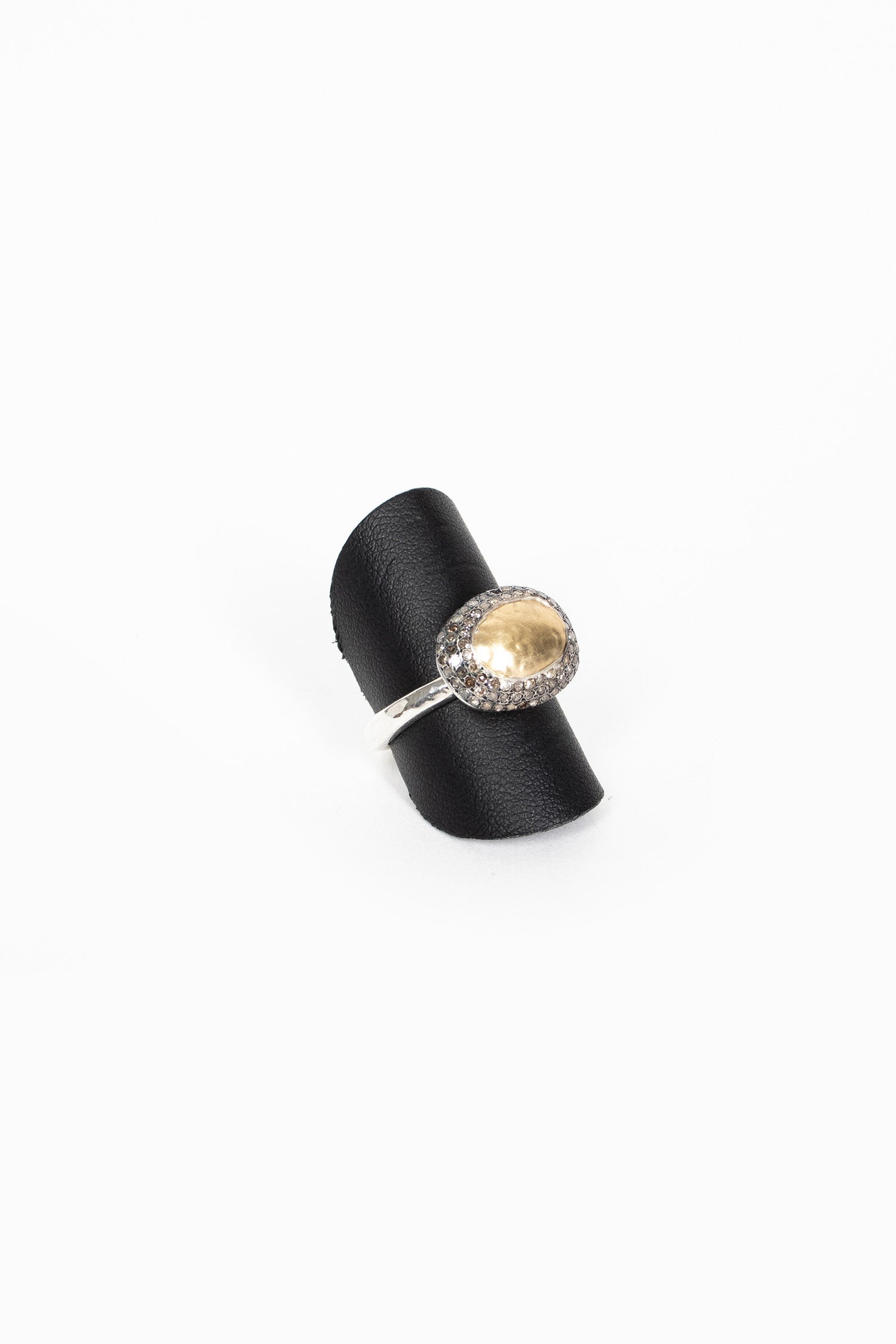 Carrie Ring Yellow Gold/Cognac Diamond