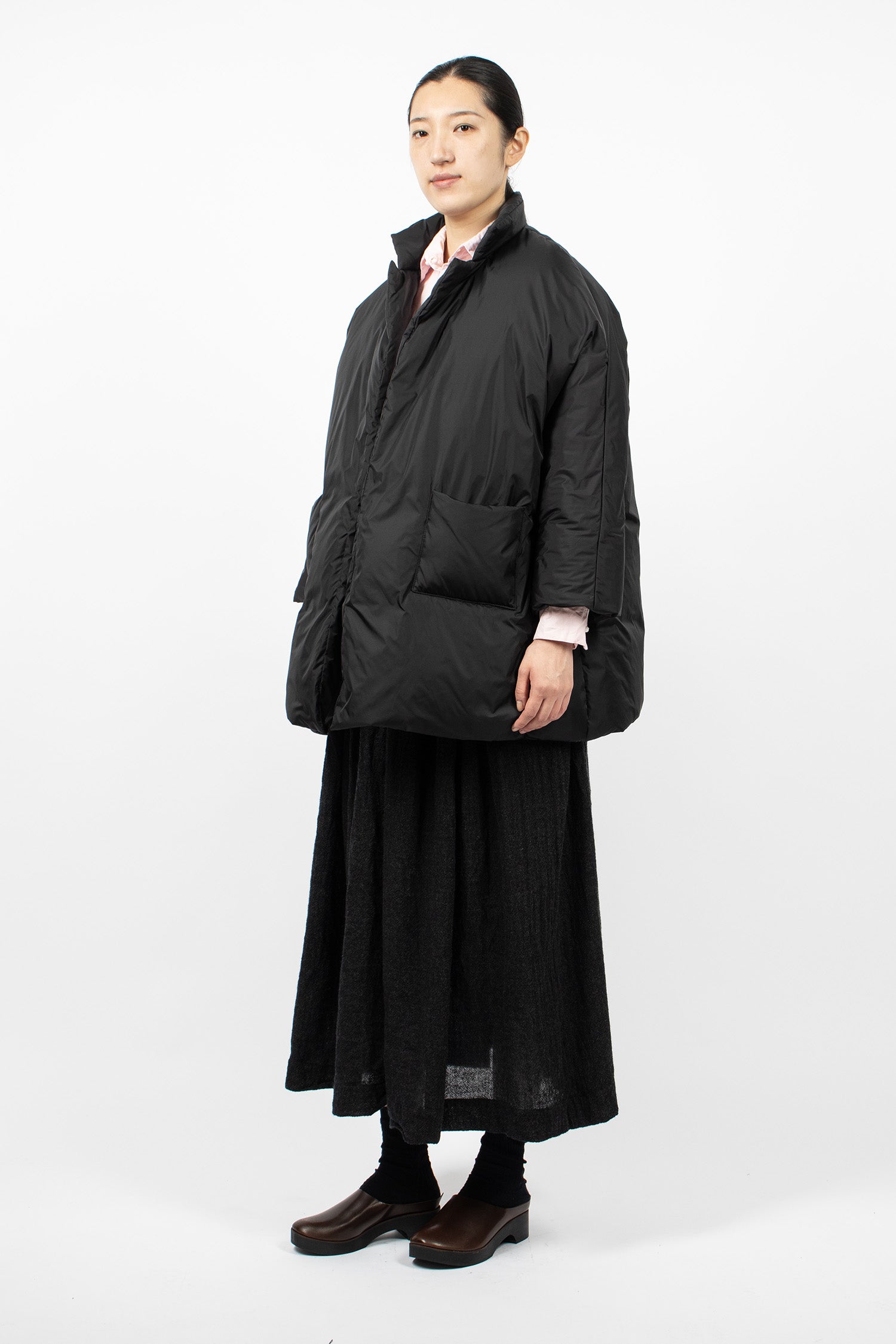 Poppy Down Coat Black