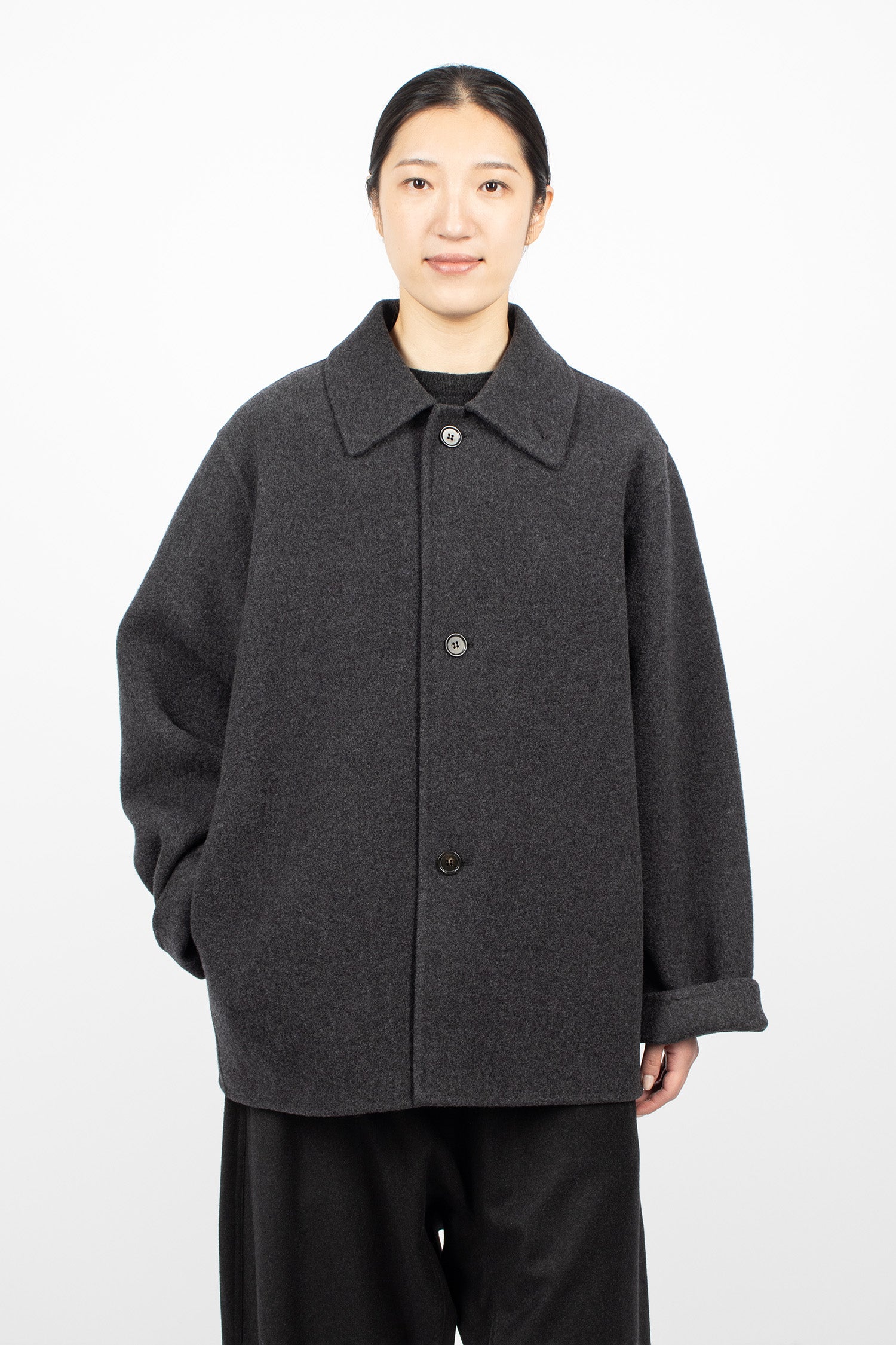Cousin Wool Jacket Carbon Melange