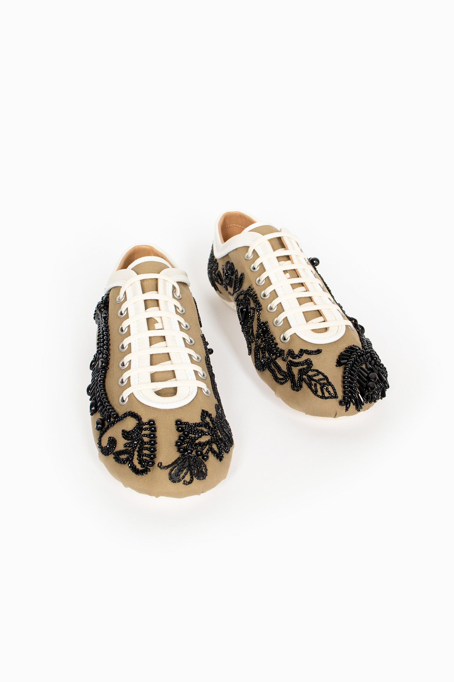 Embroidered Ballerina Sneaker Camel