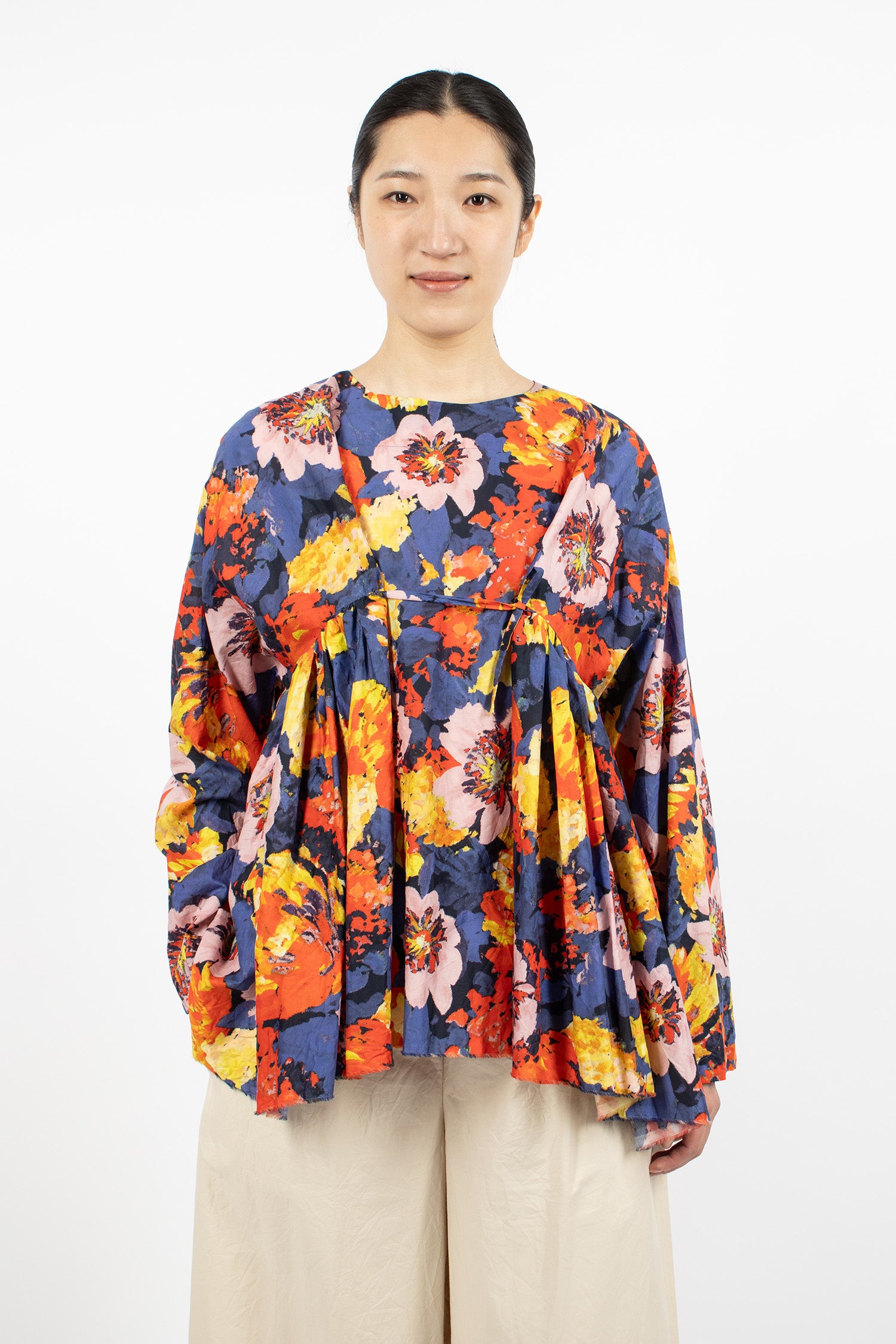 Newpride Shirt Navy Blue/Large Flowers Mix