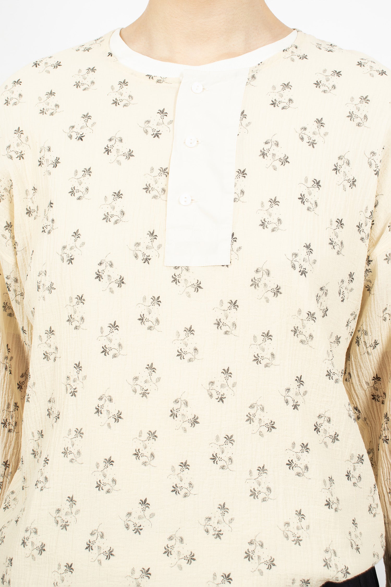 Big Henley Neck Shirt Natural