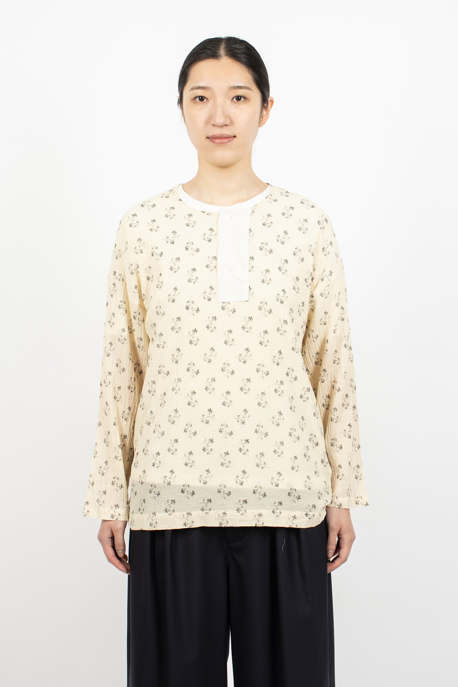 Big Henley Neck Shirt Natural