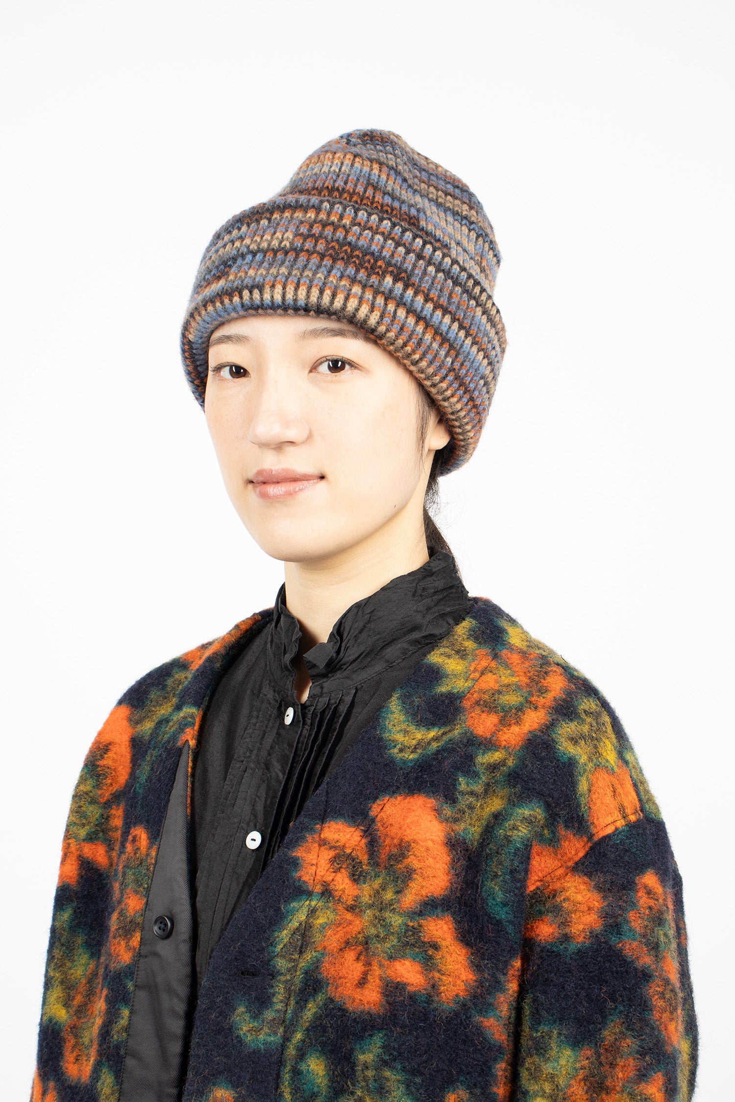 Poly Wool Beanie Blue/Orange