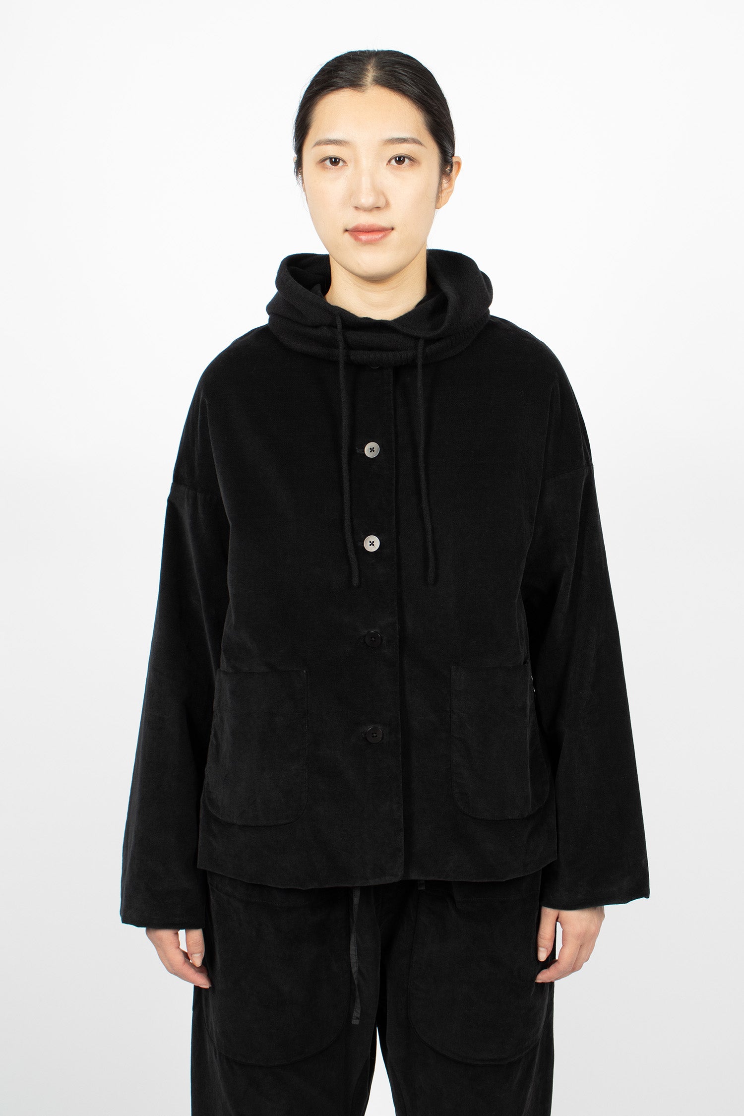 95_46 Cagoule Cashmere Hat Black