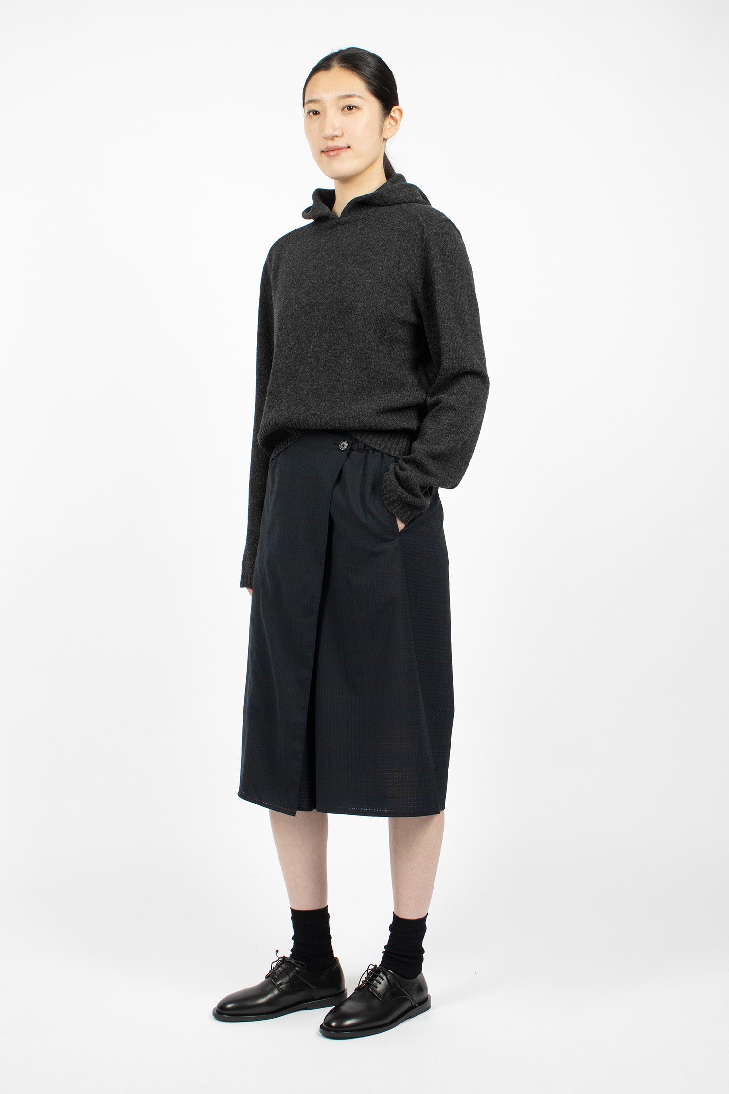 Wrap Shorts Navy Tartan