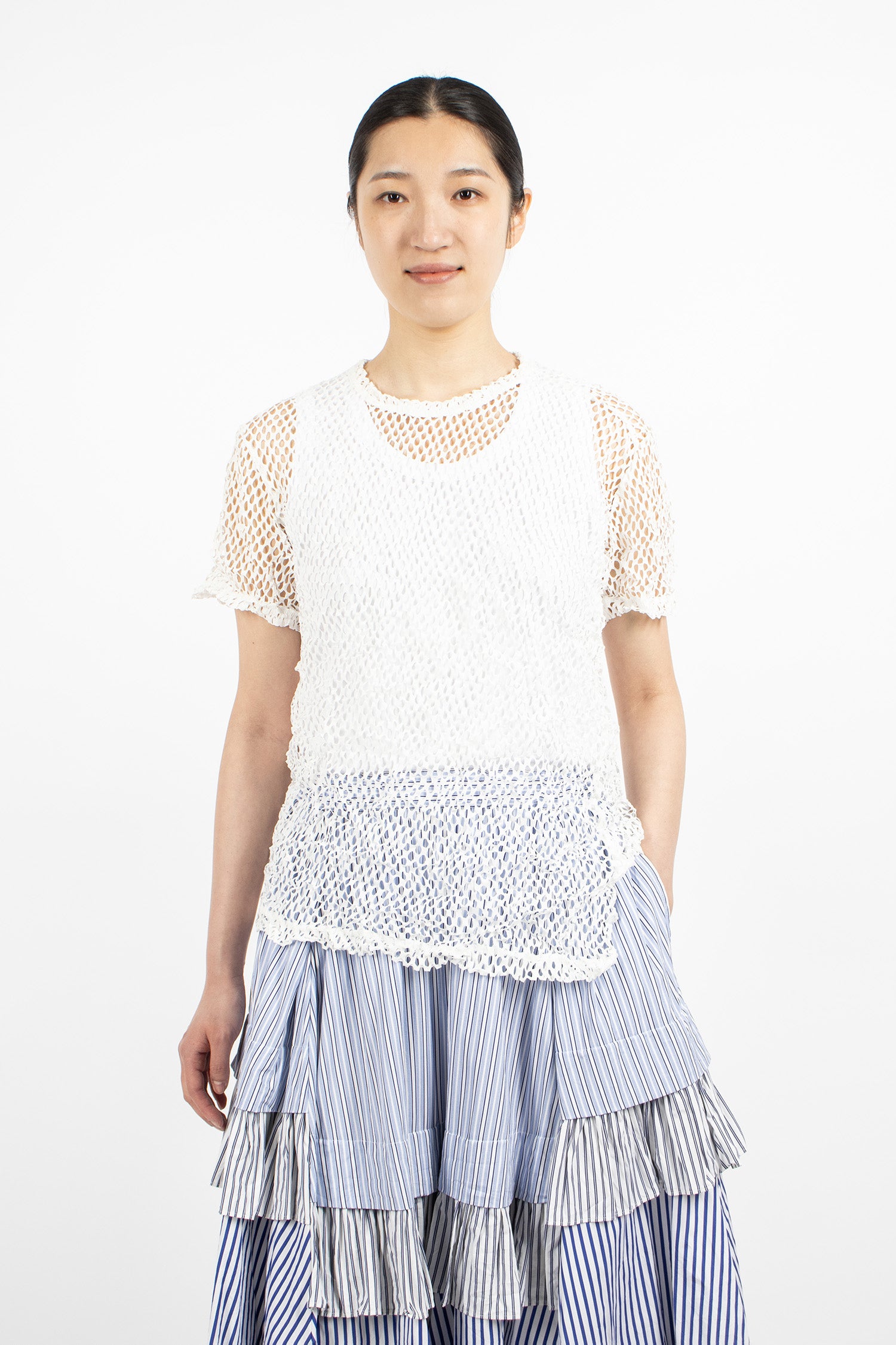 Hollowed-Out T-Shirt White