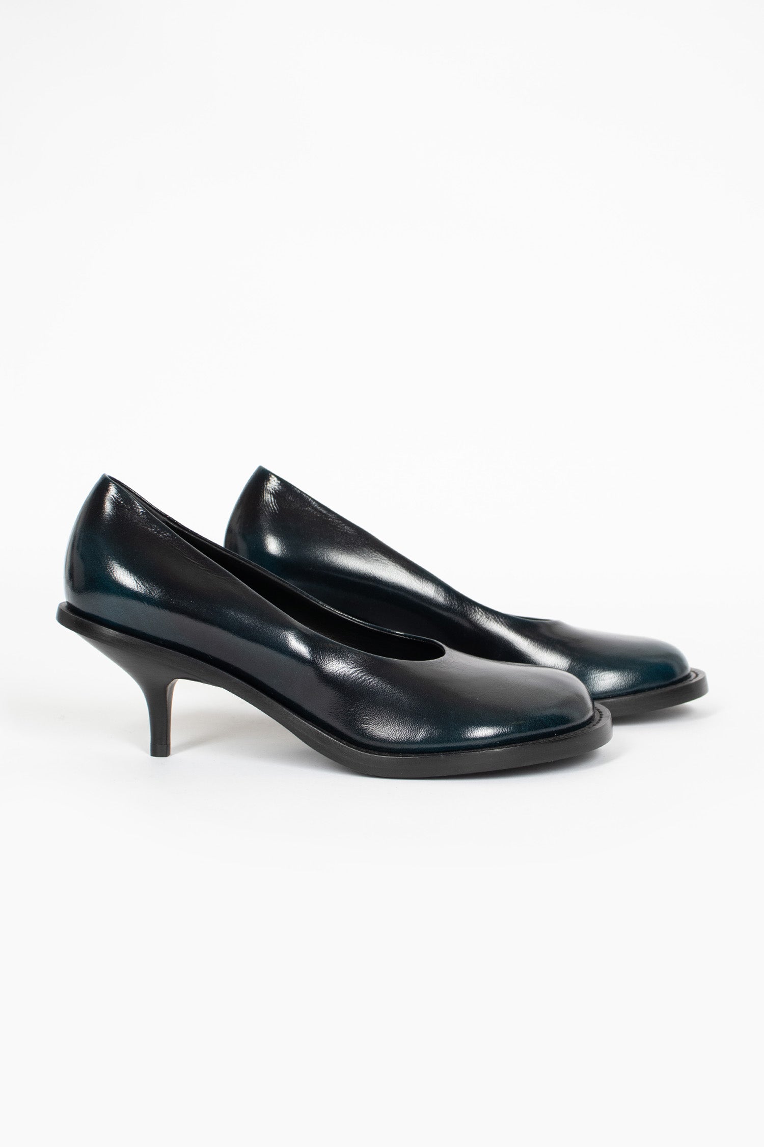 Leather Pumps Turquoise