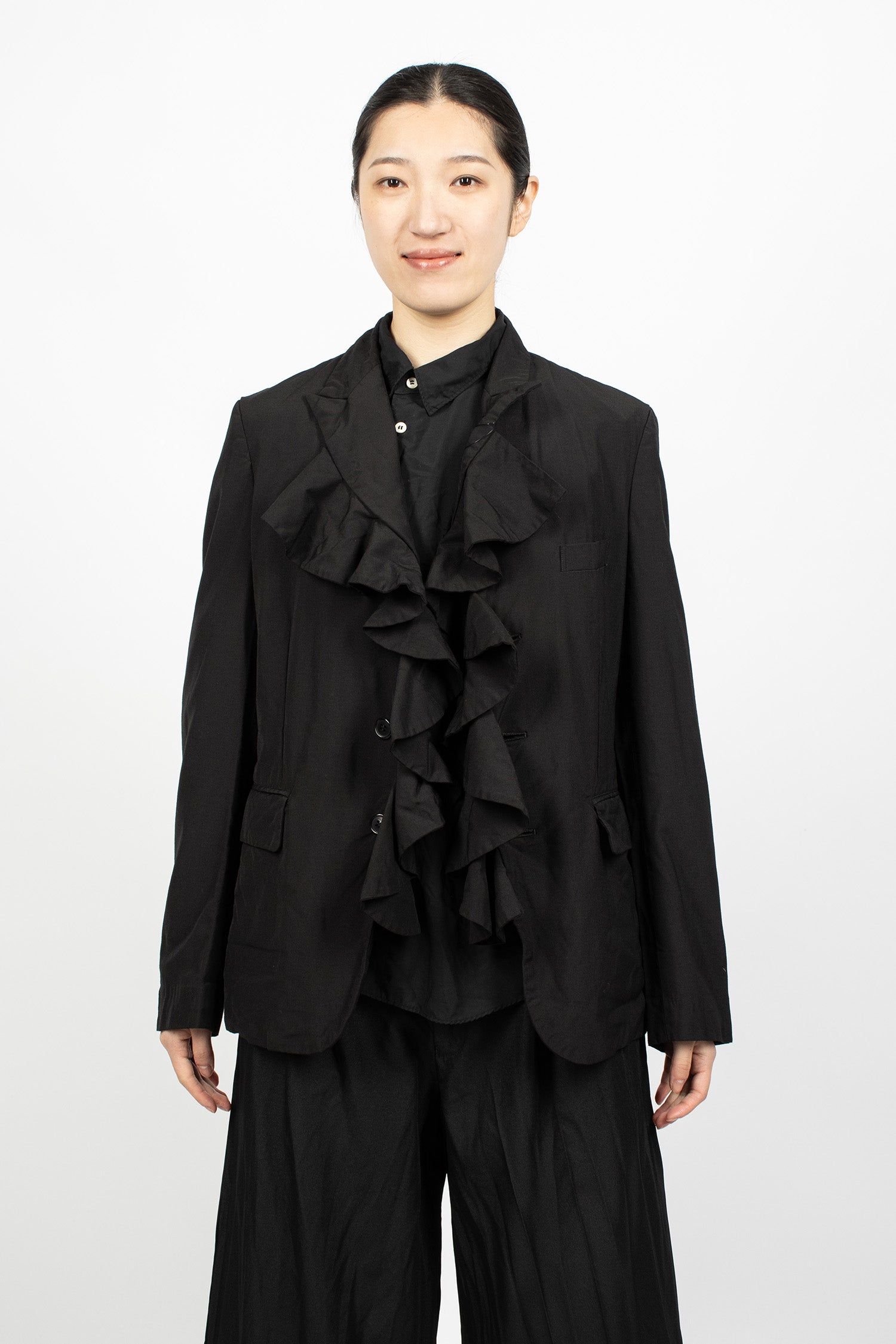 Frill Jacket Black