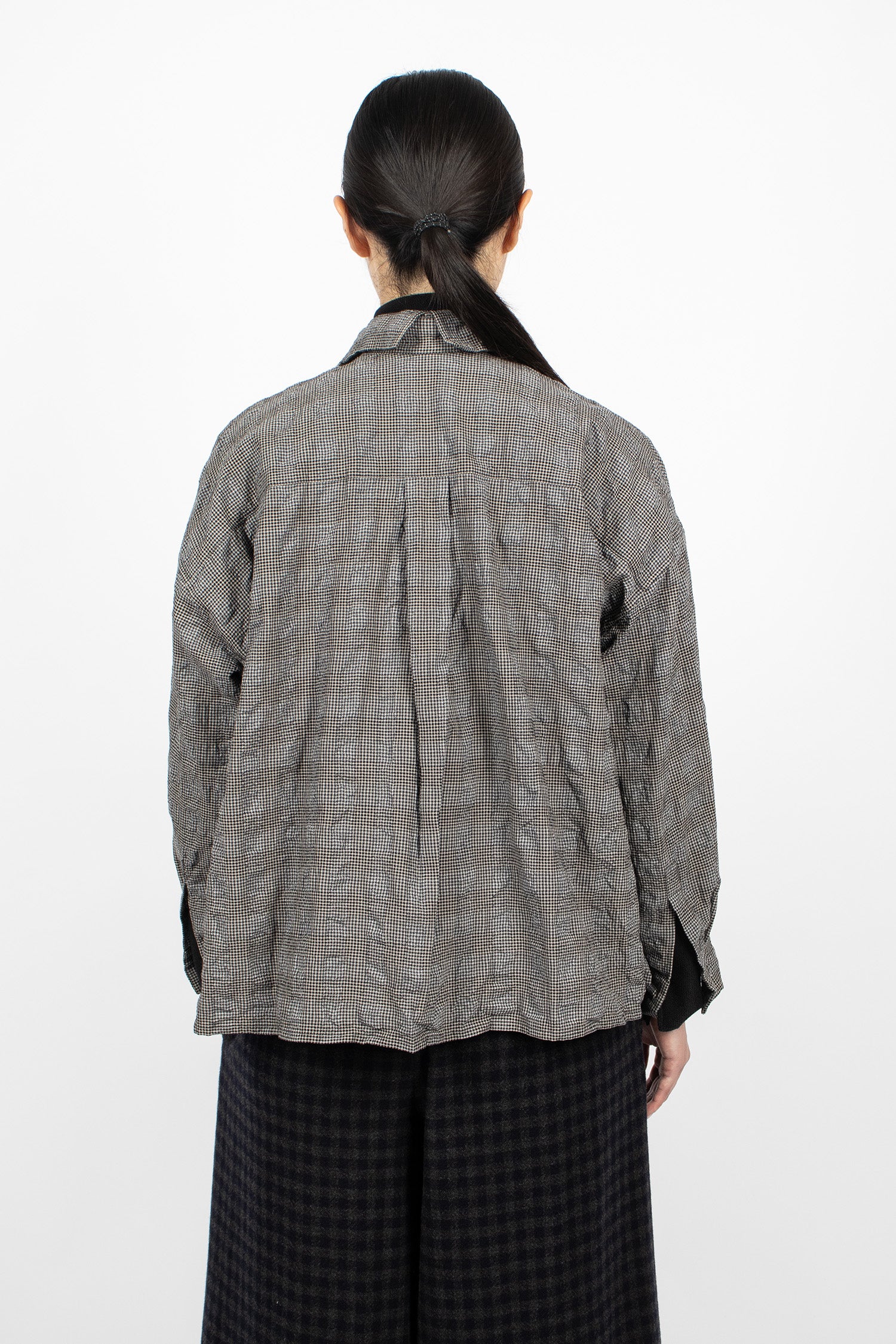 Boxy Reversible Shirt Mix Brown