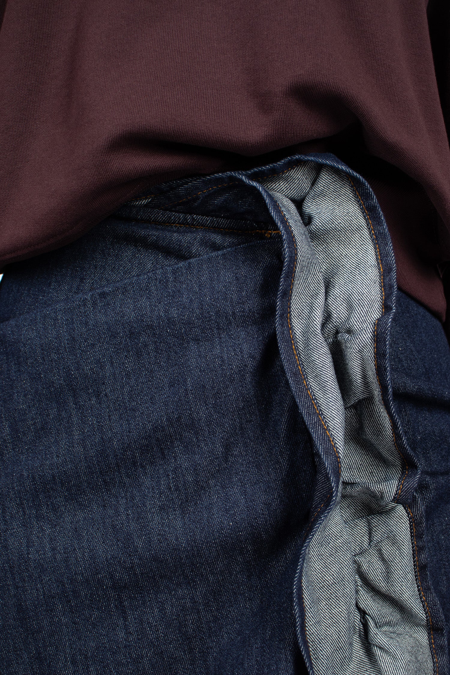 Draped Denim Skirt Indigo