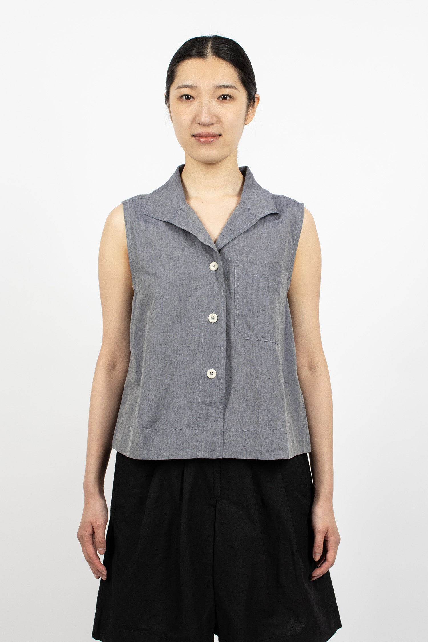 Sleeveless Sailor Shirt Storm Blue