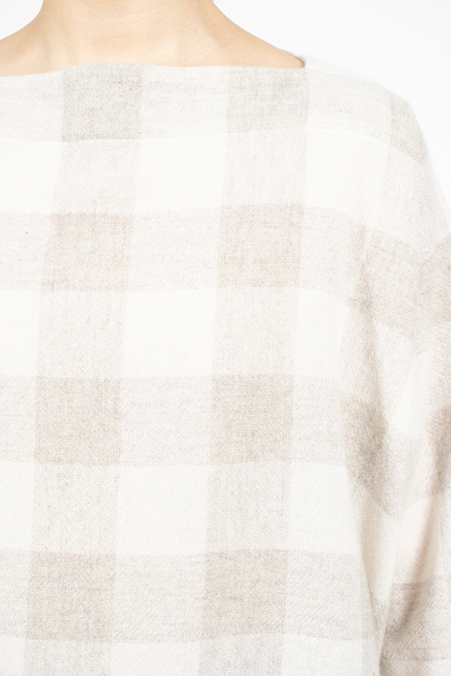 Square Cashmere Shirt Light Grey/Cream