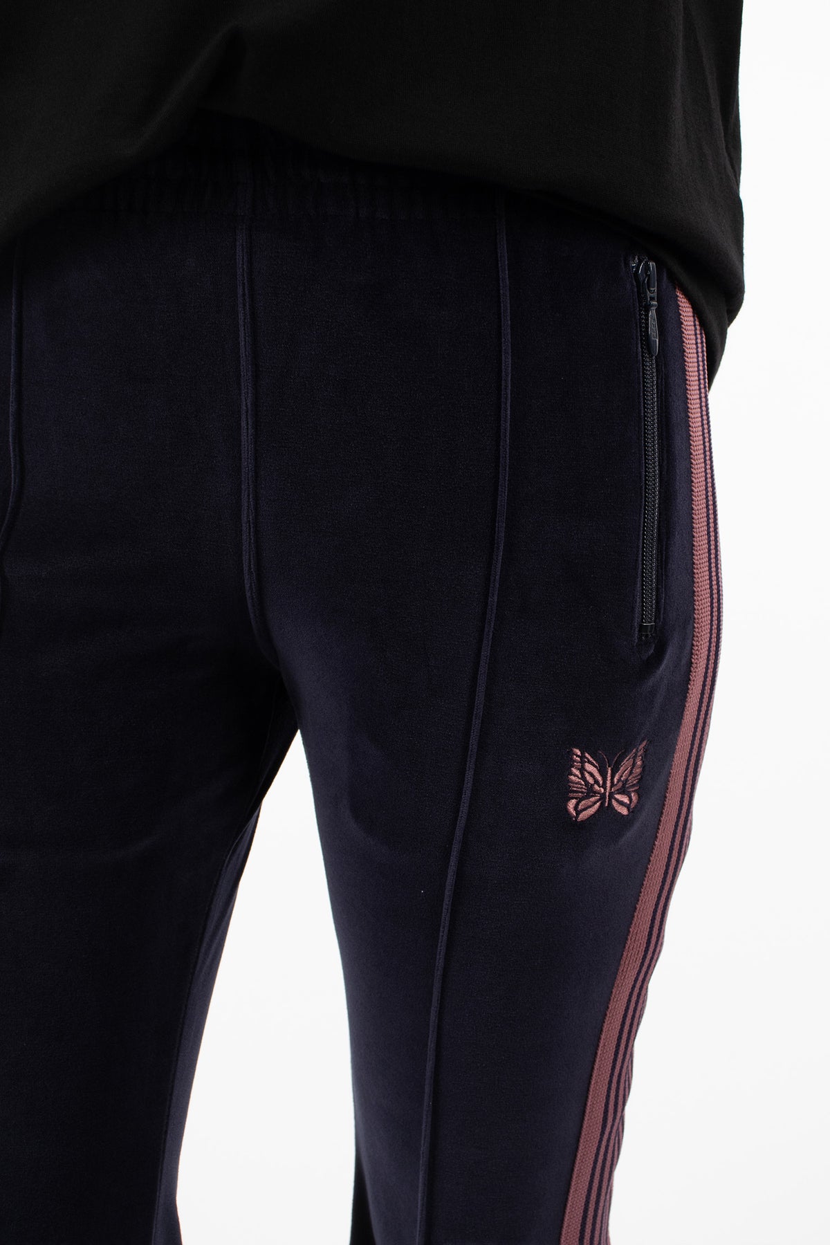 Boot-Cut Track Pant Navy/Pink