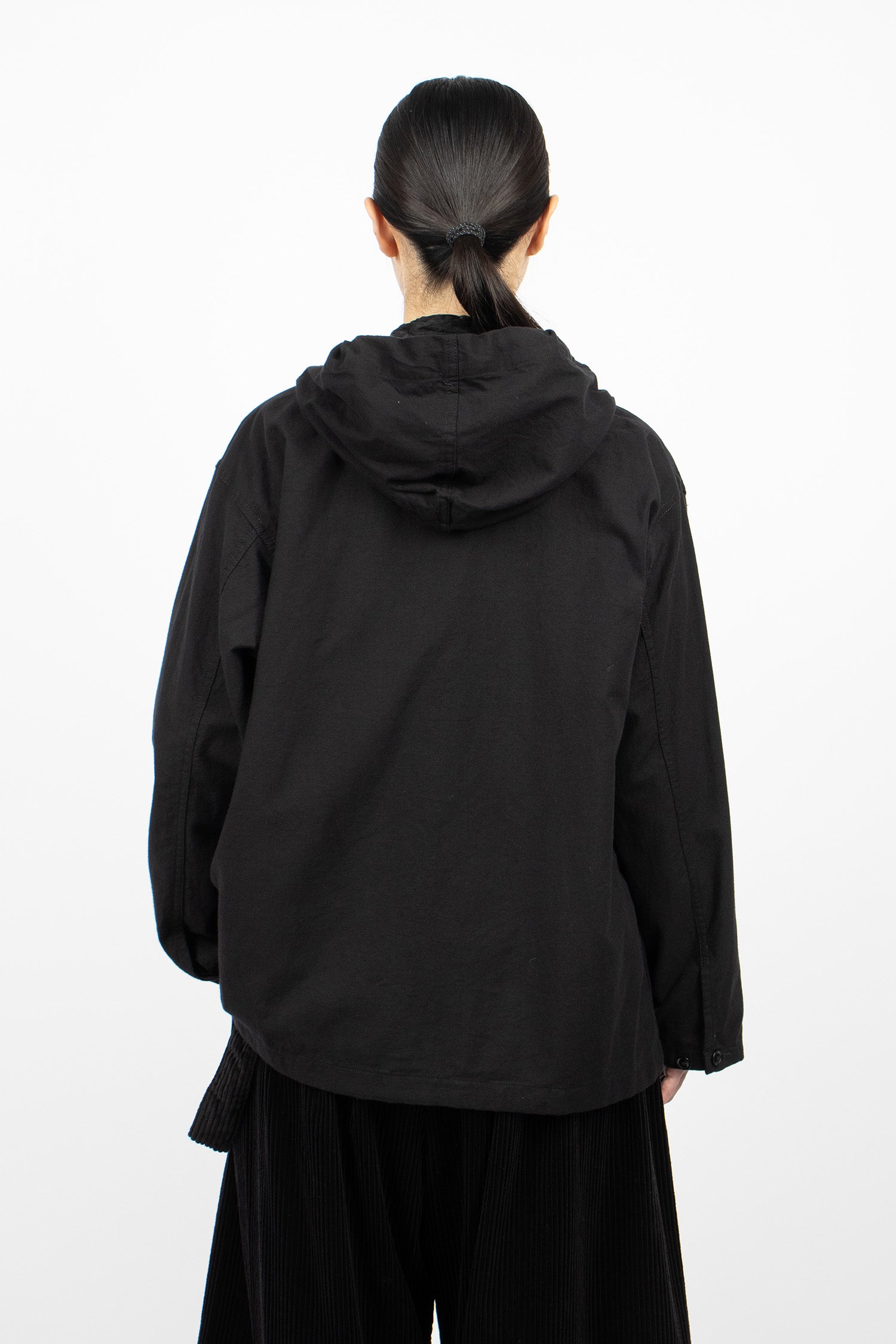 Zip Hooded Shirt Black