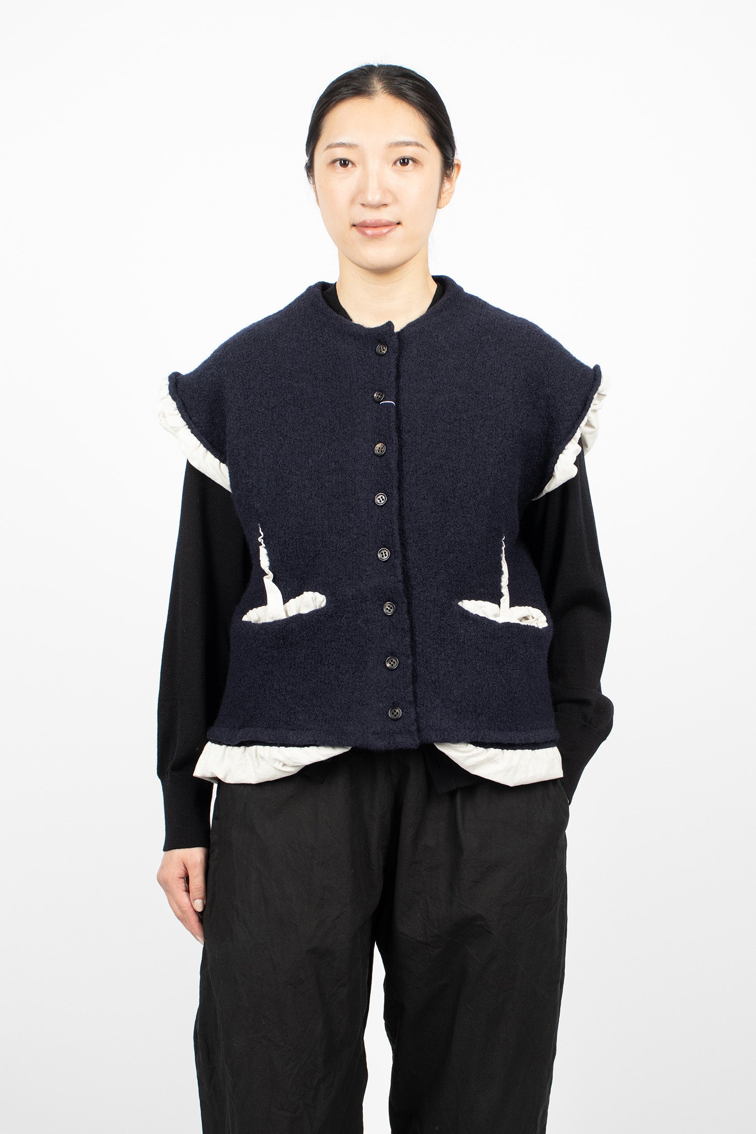 Wool Vest Navy
