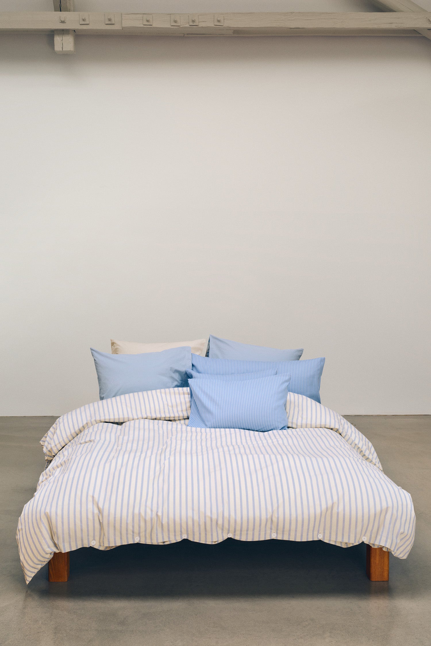 Percale King Duvet Cover Needle Stripes