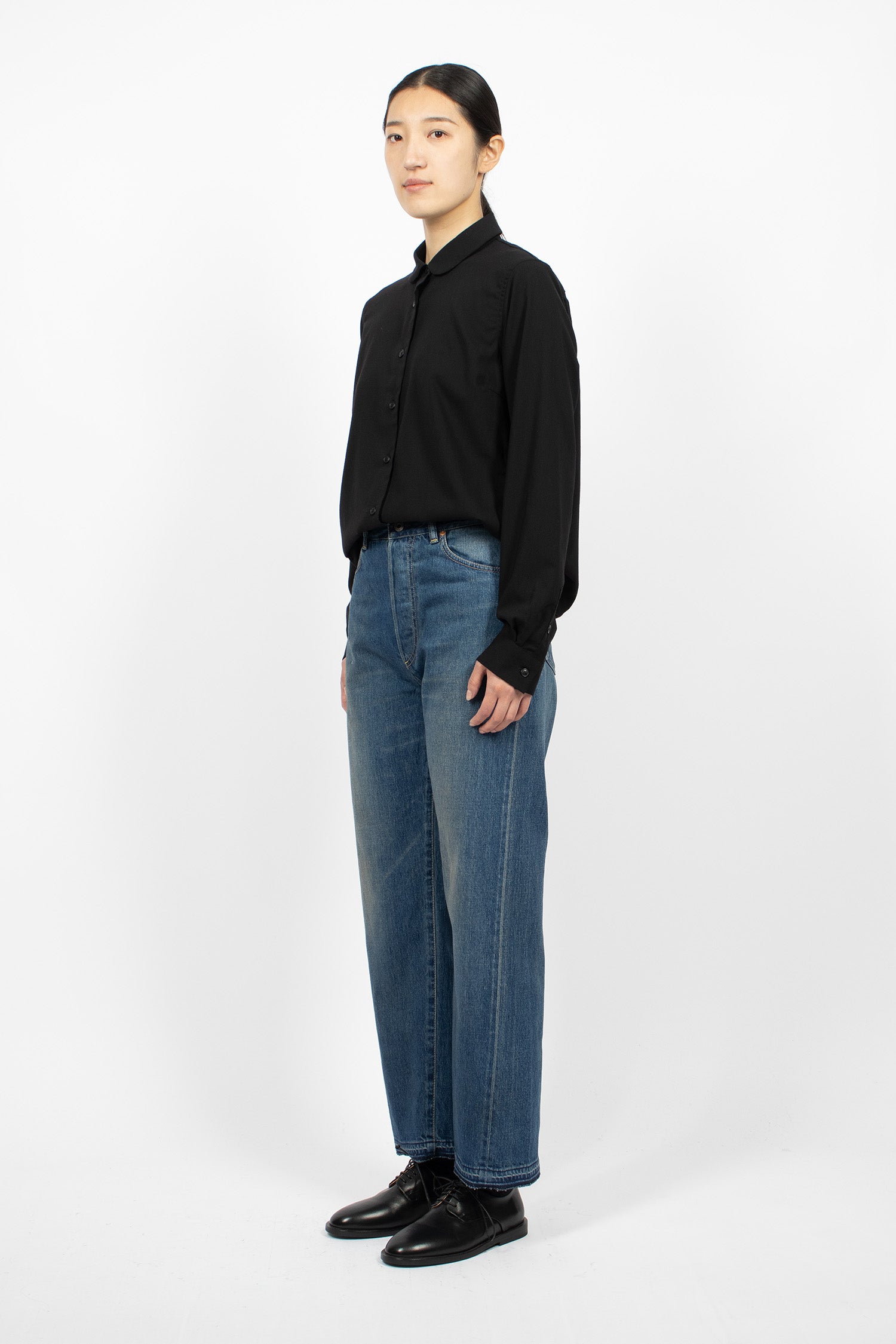 WP04 Selvedge Monroe Jean Dark Distress