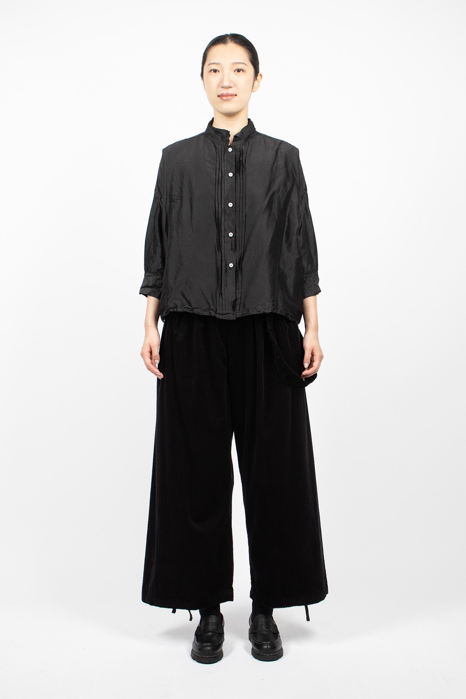 Balloon Pants Black Corduroy