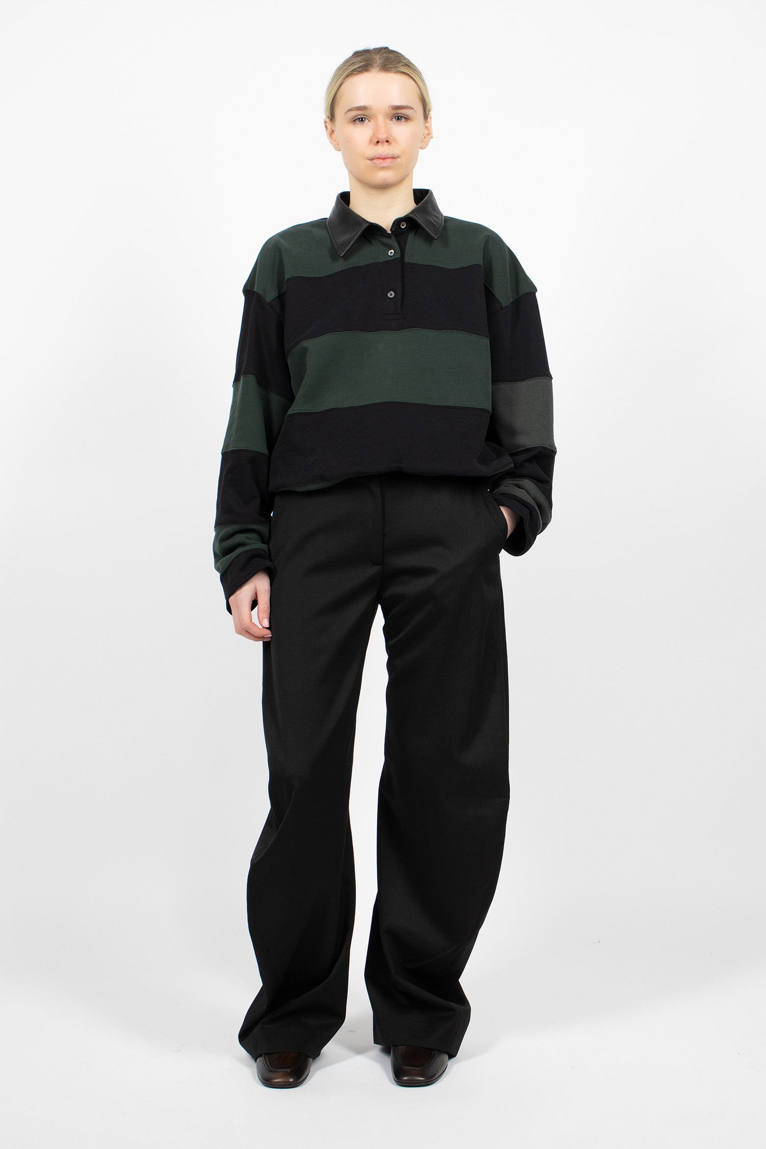 Tailored Wool Trousers Black