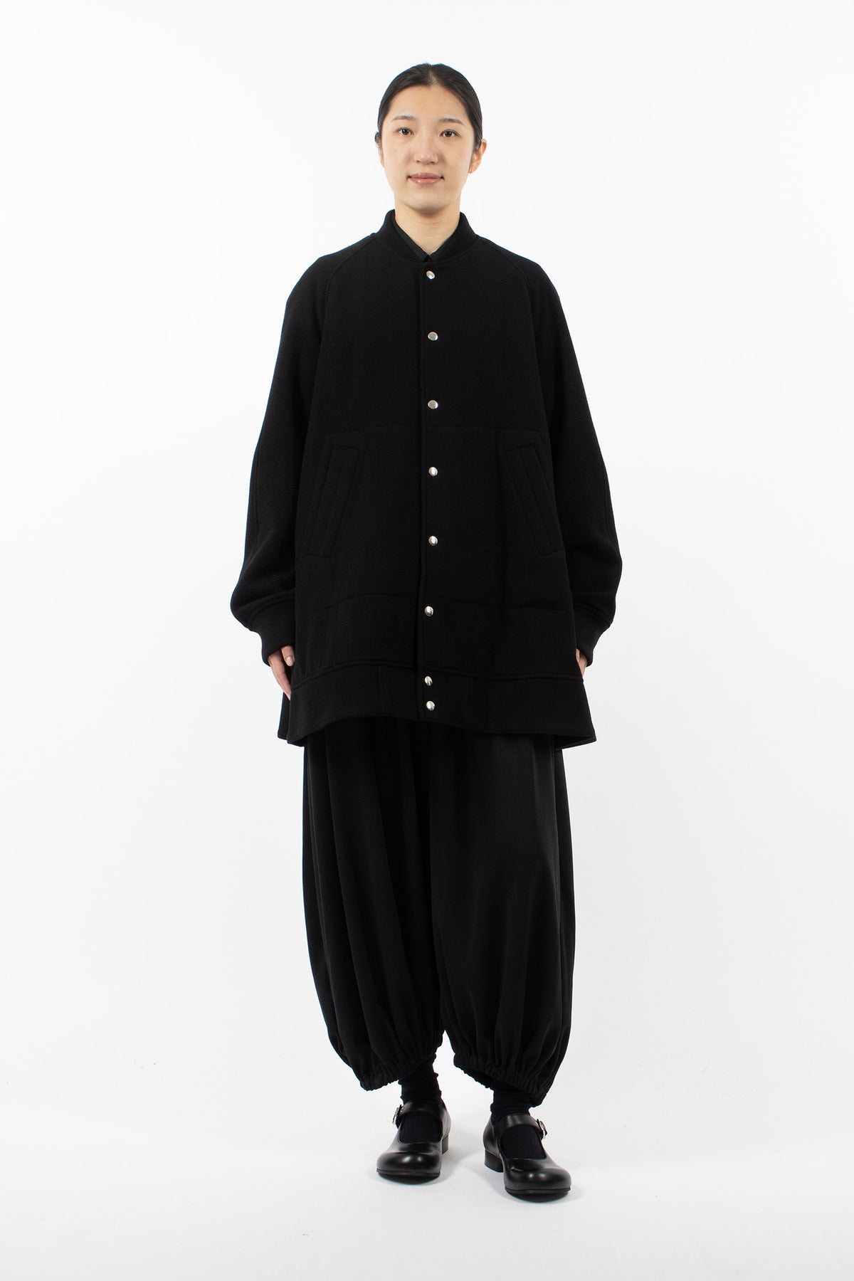 Elongated Bomber Jacket Black
