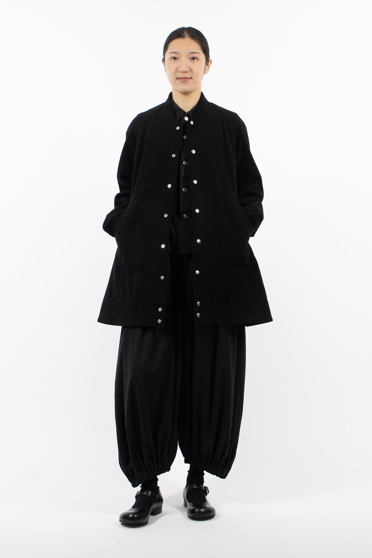 Elongated Bomber Jacket Black