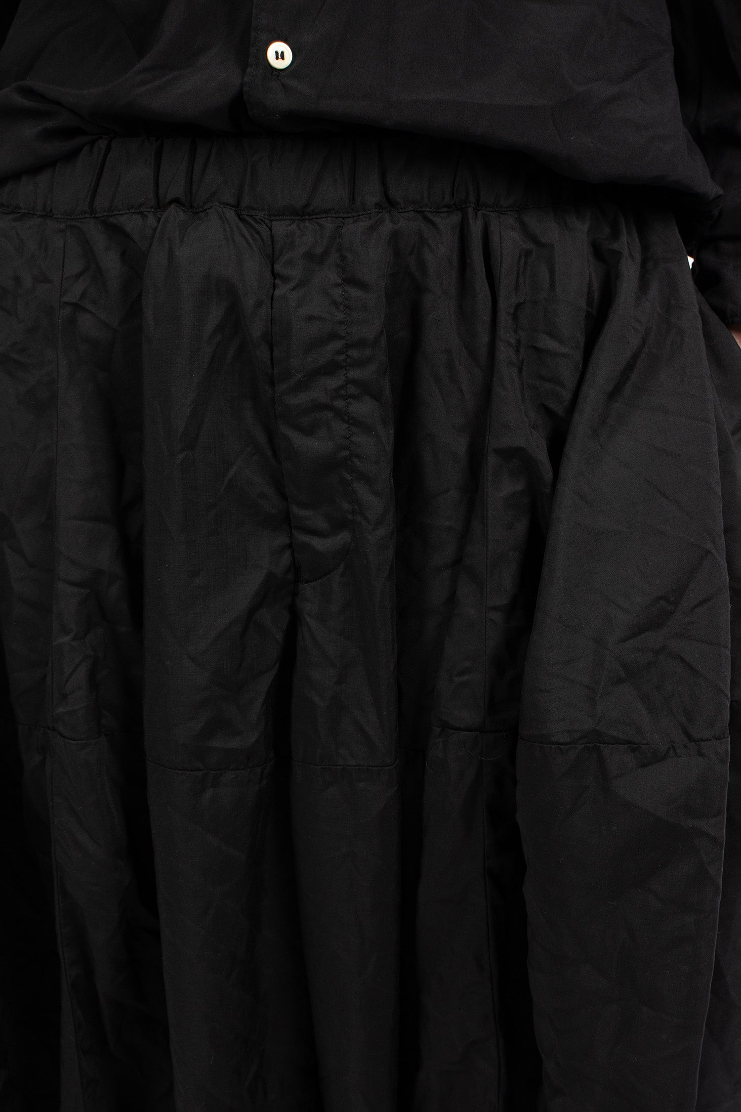 Cropped Balloon Pants Black