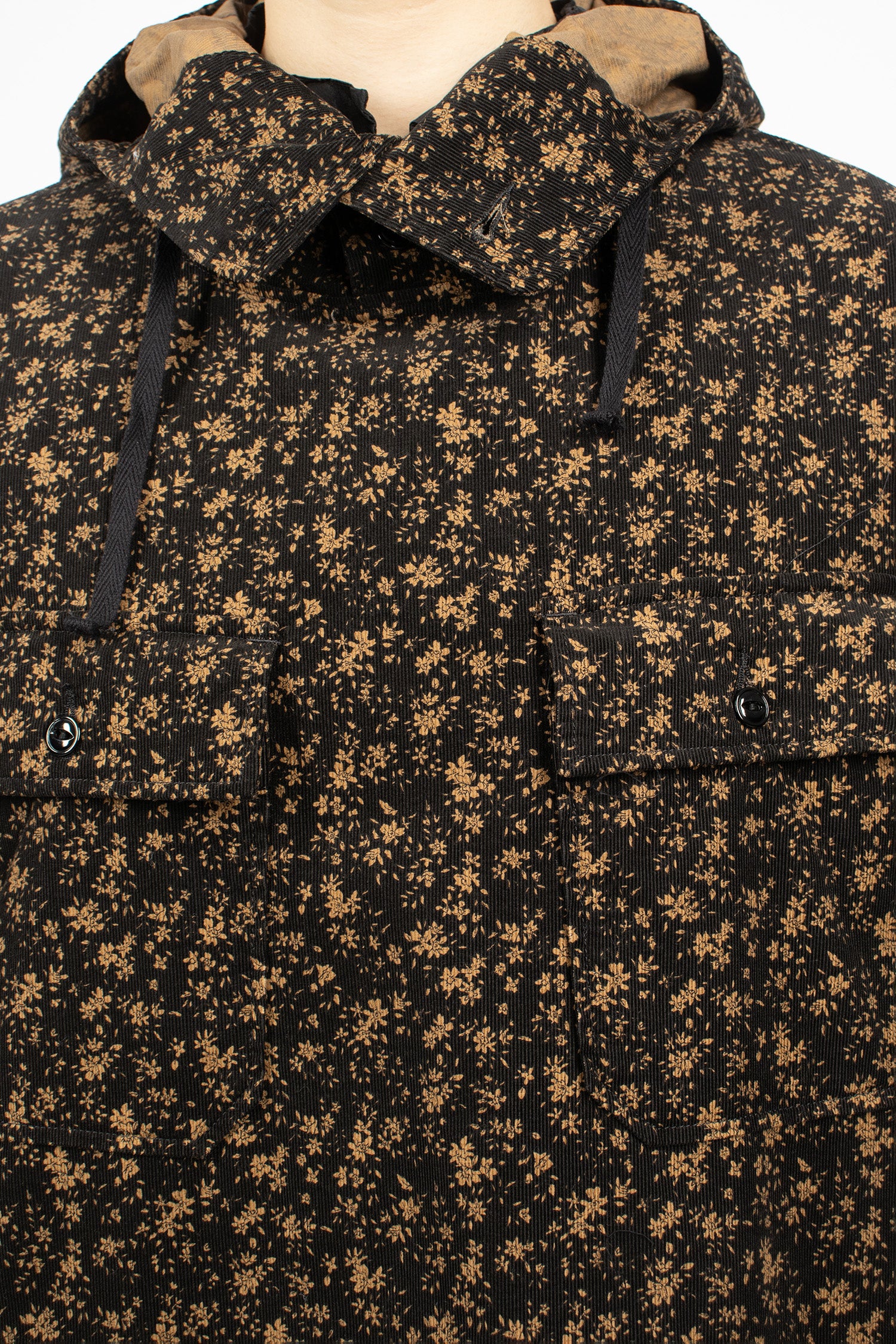 Hooded Cagoule Shirt Black/Small Floral