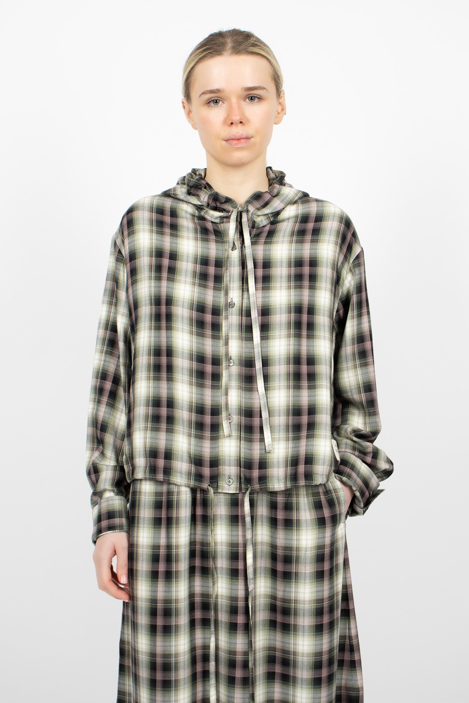 Hooded Overshirt Black/Green