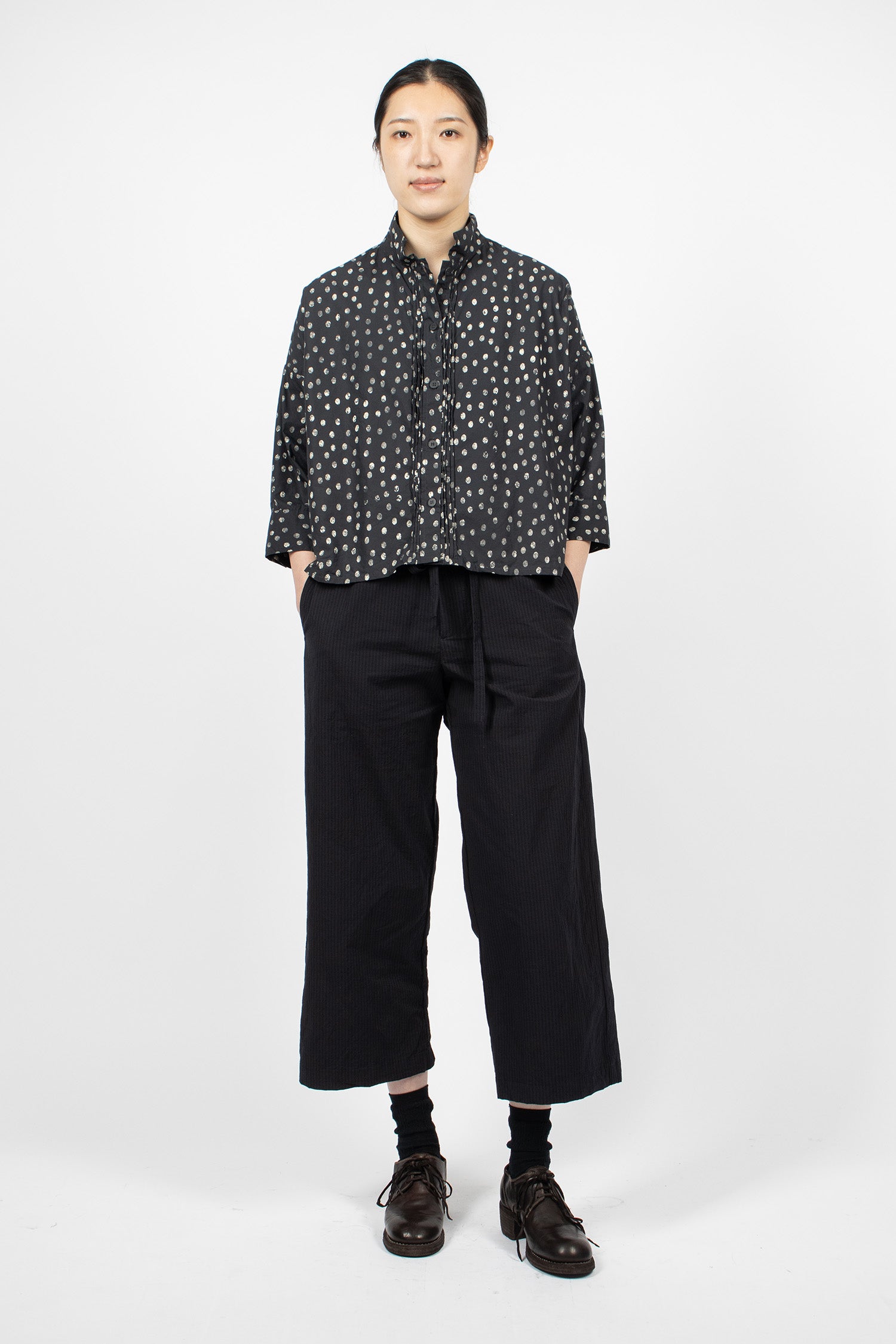 Cloe Pants Black Navy Stripe
