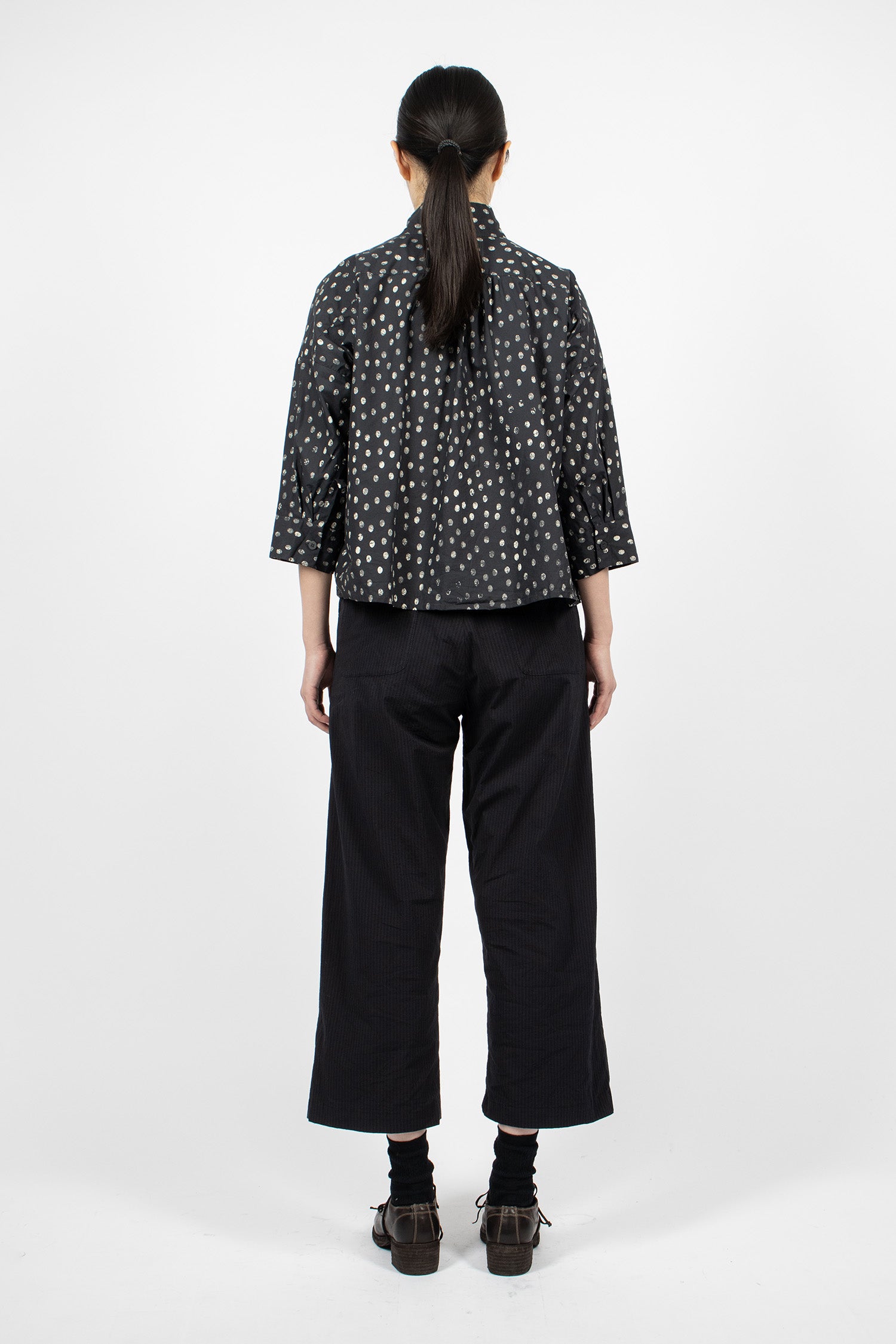 Cloe Pants Black Navy Stripe