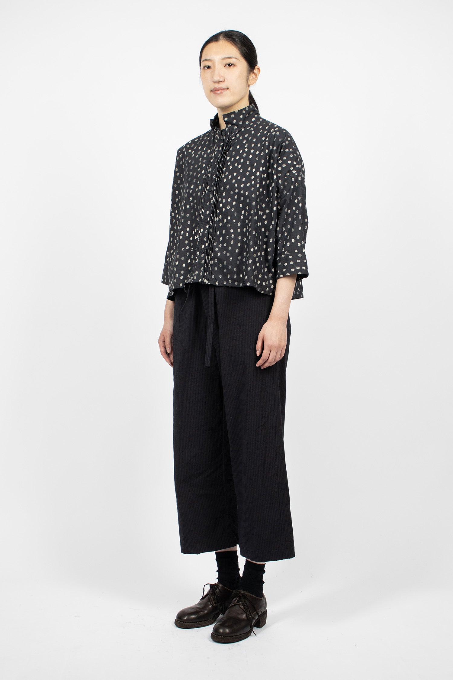 Cloe Pants Black Navy Stripe