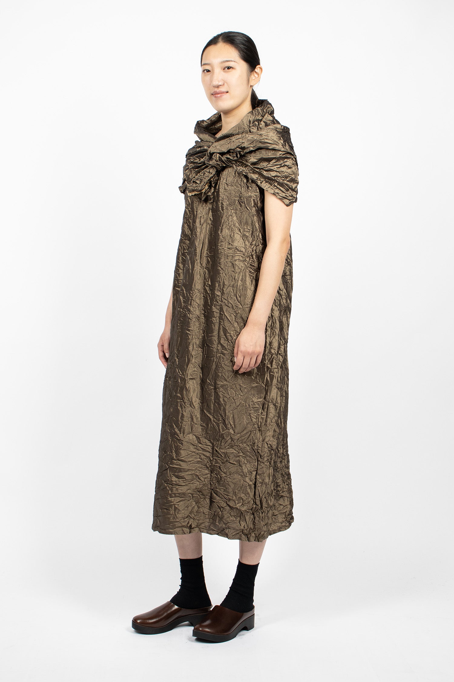 Ura Taffeta Dress Bronze