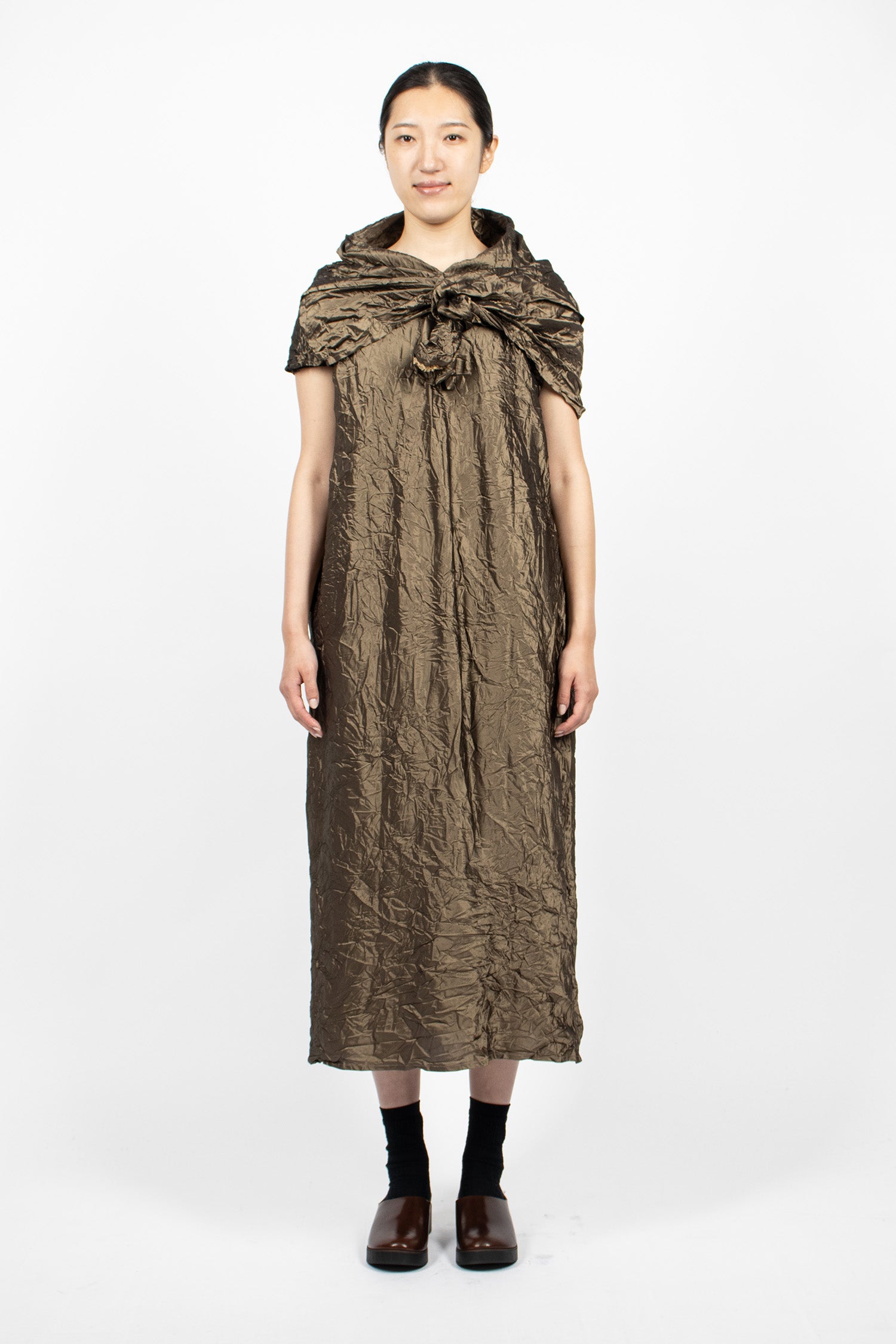 Ura Taffeta Dress Bronze