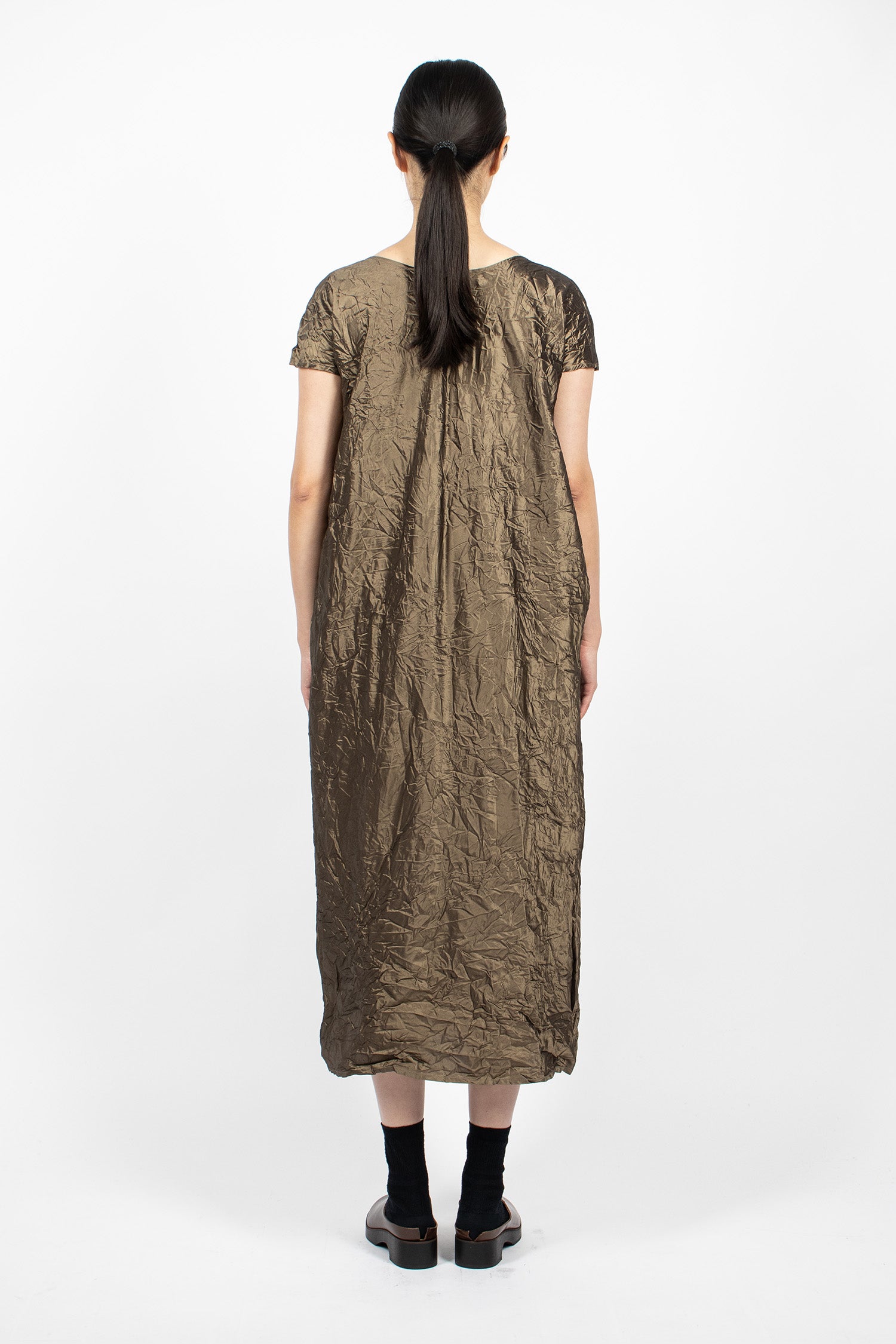 Ura Taffeta Dress Bronze